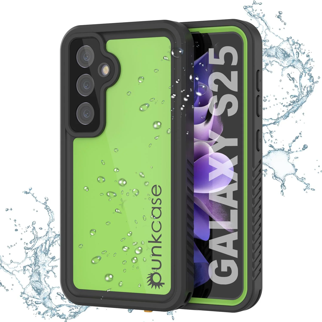 Galaxy S25 Waterproof Case PunkCase StudStar Black Thin 6.2ft Underwater IP68 Shock/Snow Proof