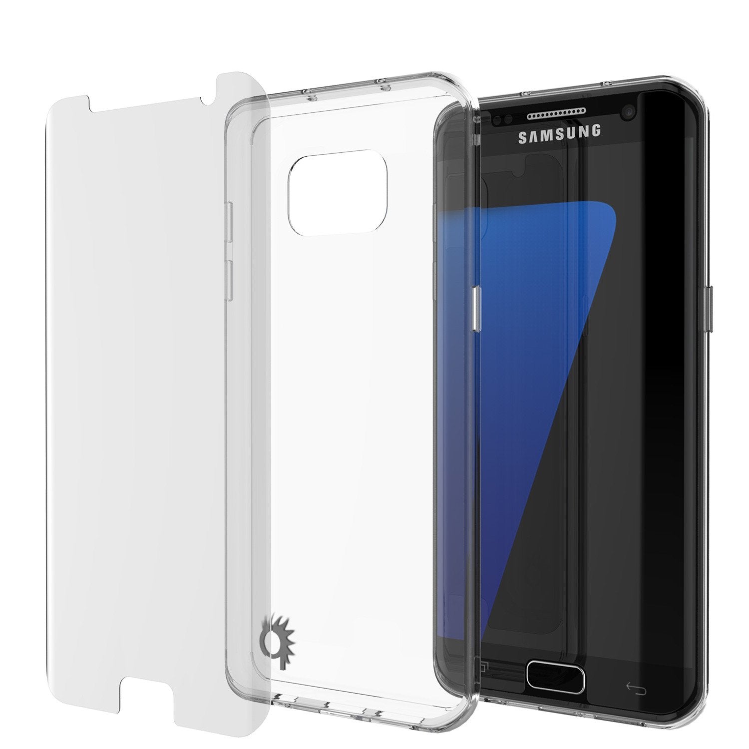 S7 Edge Case Punkcase® LUCID 2.0 Light Blue Series w/ PUNK SHIELD Screen Protector | Ultra Fit