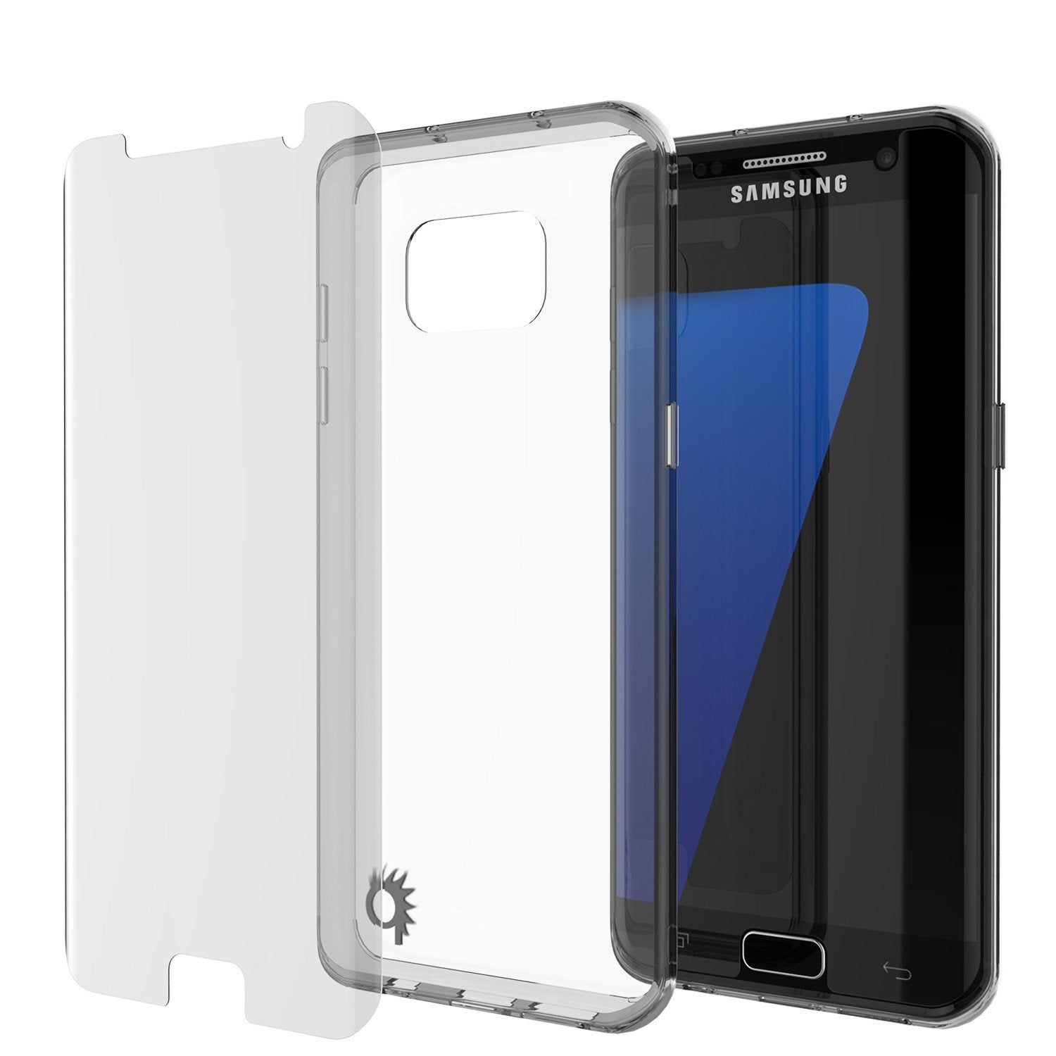 S7 Edge Case Punkcase® LUCID 2.0 Black Series w/ PUNK SHIELD Screen Protector | Ultra Fit