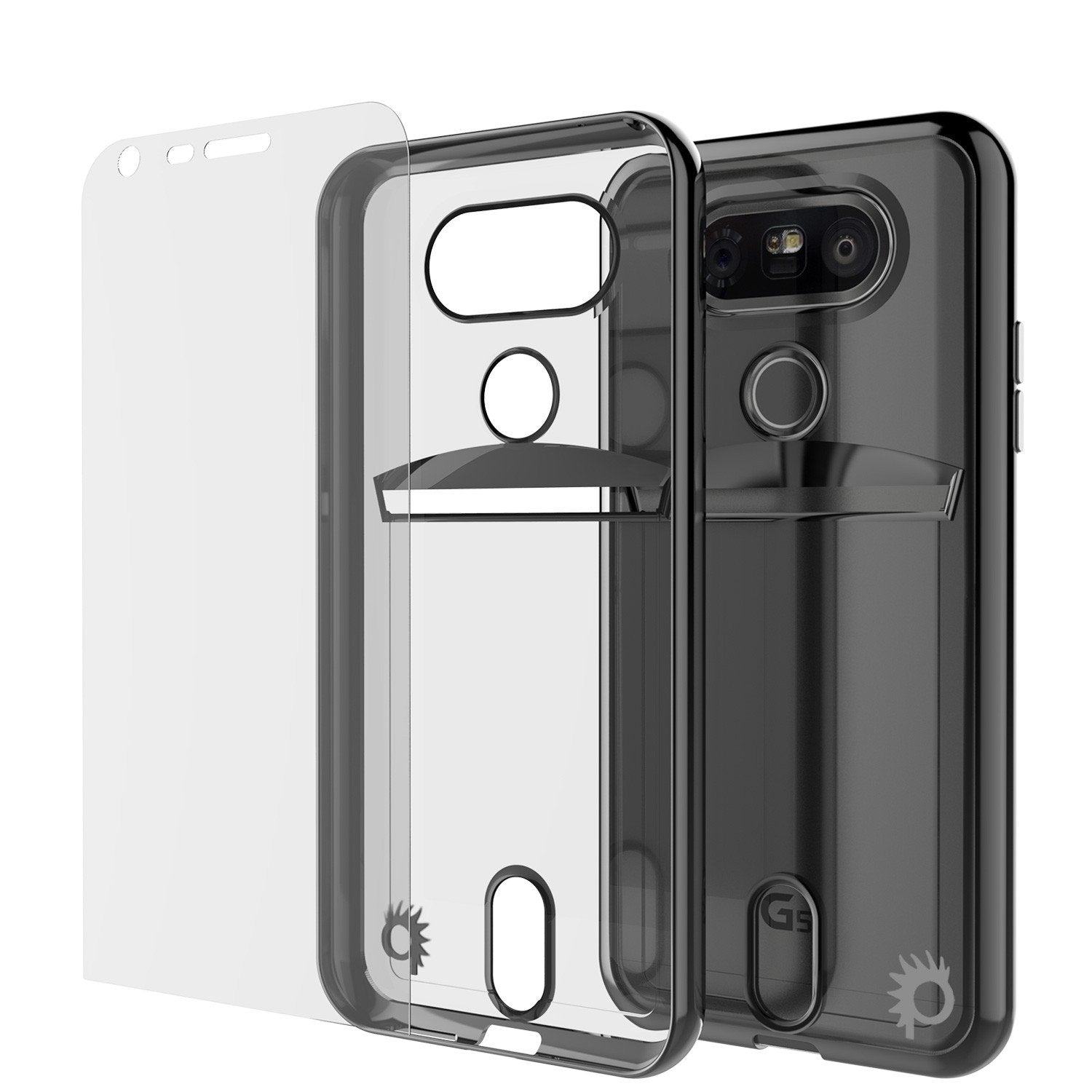 LG G5 Case, PUNKCASE® Rose Gold LUCID  Series | Card Slot | PUNK SHIELD Screen Protector