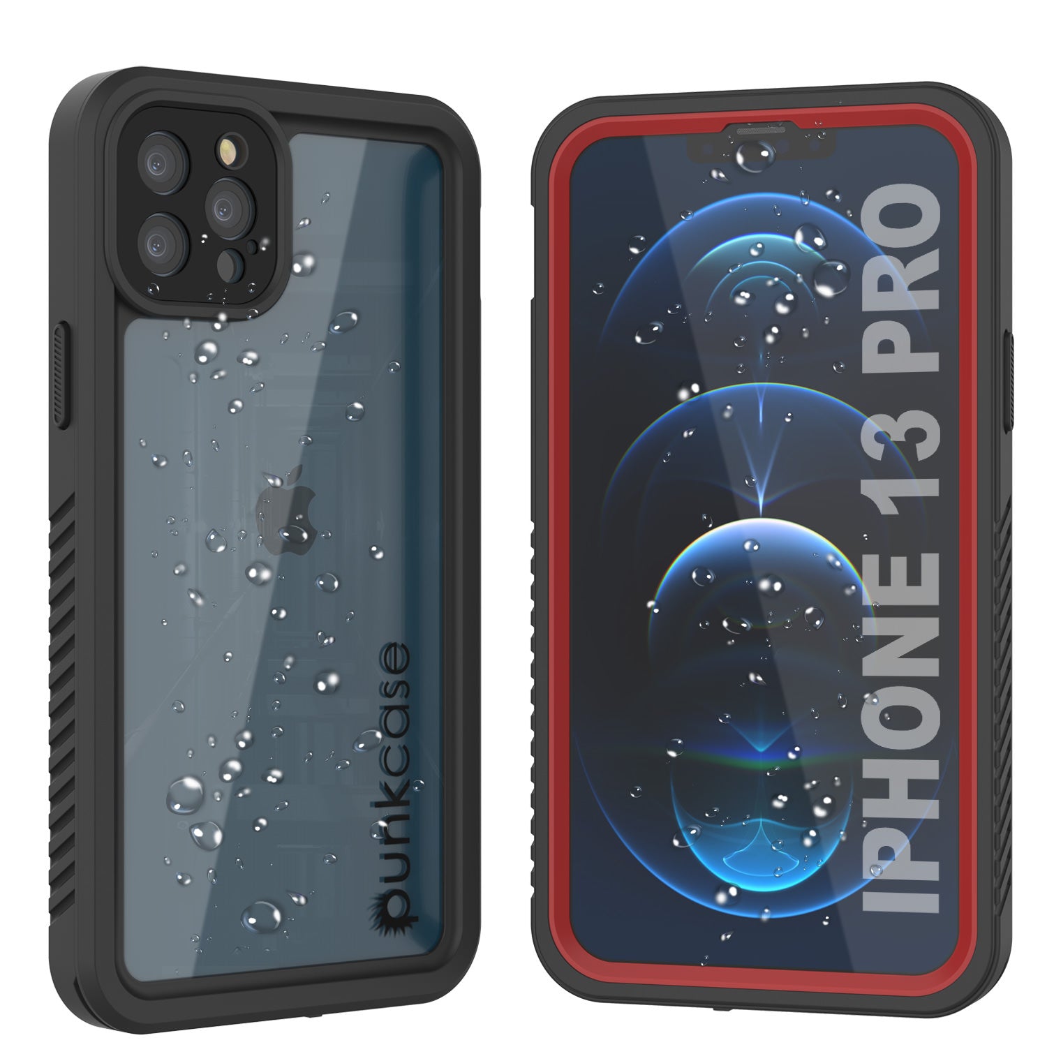 iPhone 13 Pro  Waterproof Case, Punkcase [Extreme Series] Armor Cover W/ Built In Screen Protector [Light Blue]