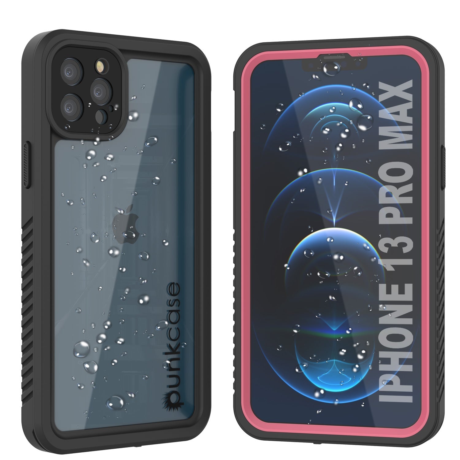 iPhone 13 Pro Max  Waterproof Case, Punkcase [Extreme Series] Armor Cover W/ Built In Screen Protector [Red]