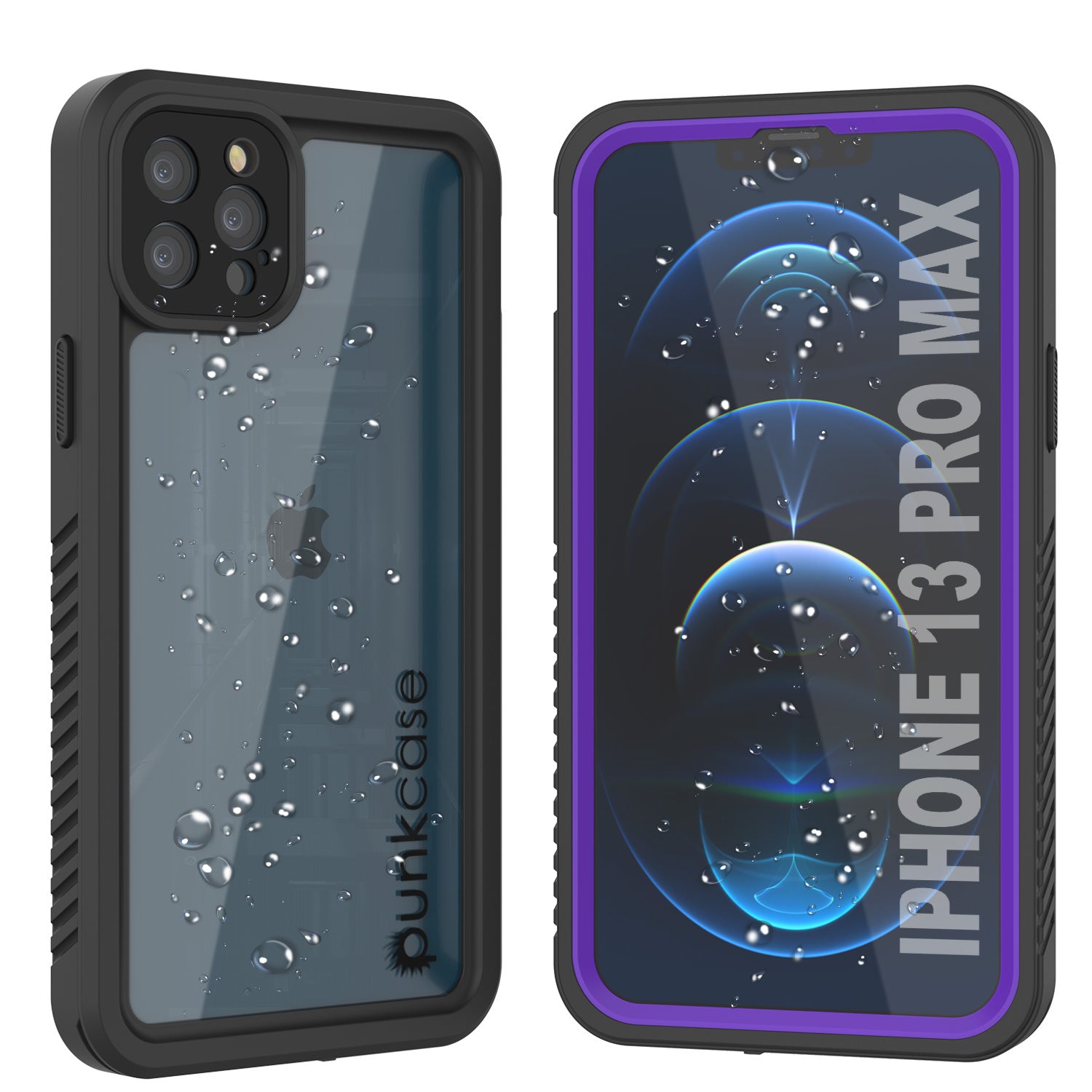 iPhone 13 Pro Max  Waterproof Case, Punkcase [Extreme Series] Armor Cover W/ Built In Screen Protector [Black]
