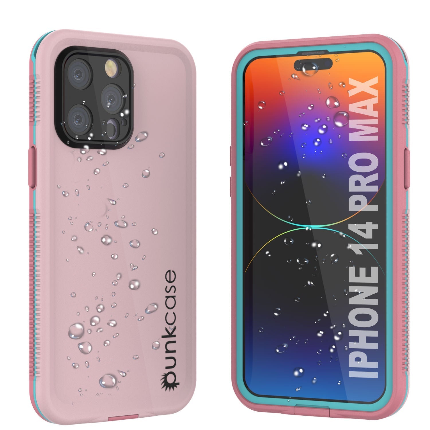 Punkcase iPhone 14 Pro Max Waterproof Case [Aqua Series] Armor Cover [Blue]