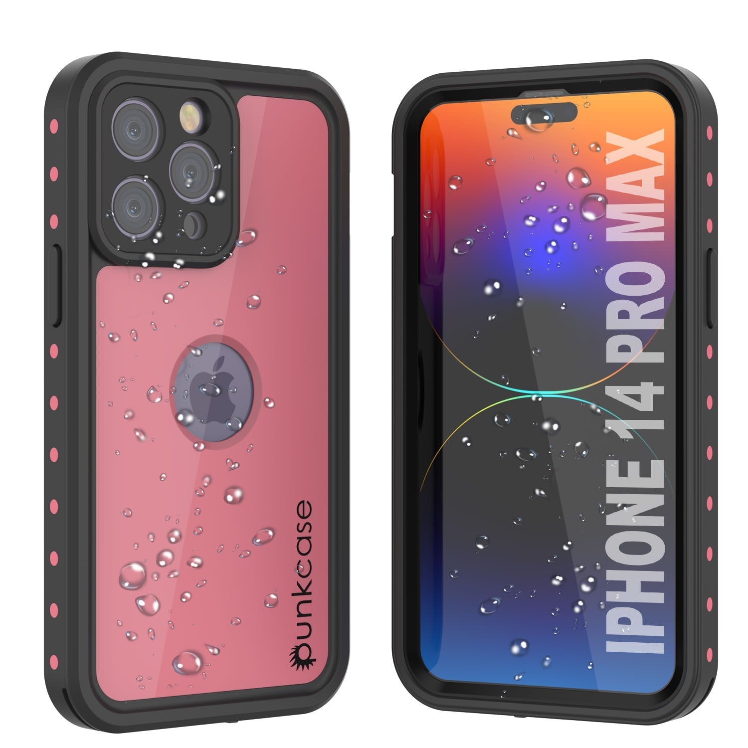 iPhone 14 Pro Max Waterproof IP68 Case, Punkcase [Teal] [StudStar Series] [Slim Fit]