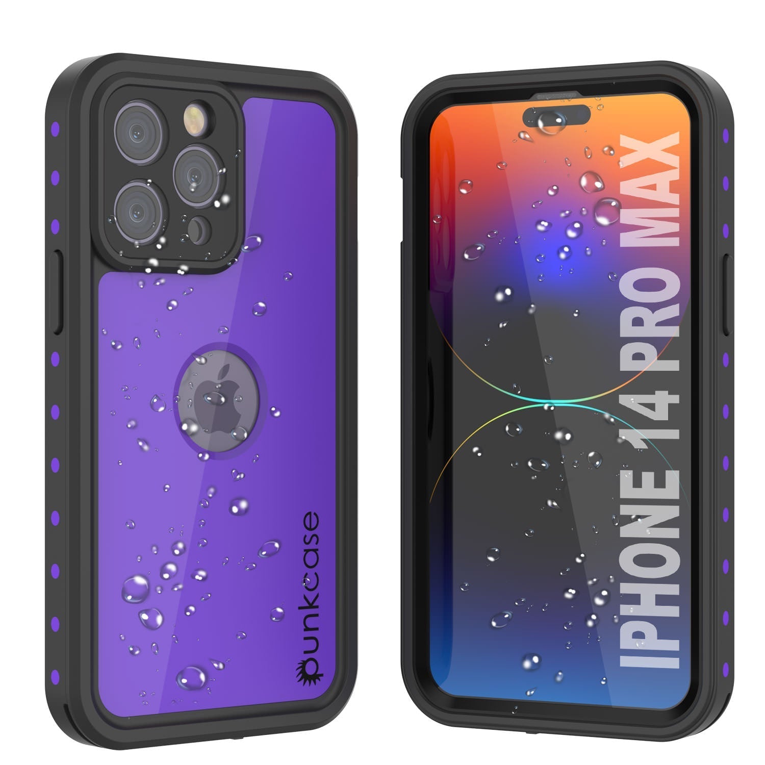 iPhone 14 Pro Max Waterproof IP68 Case, Punkcase [Clear] [StudStar Series] [Slim Fit] [Dirtproof]