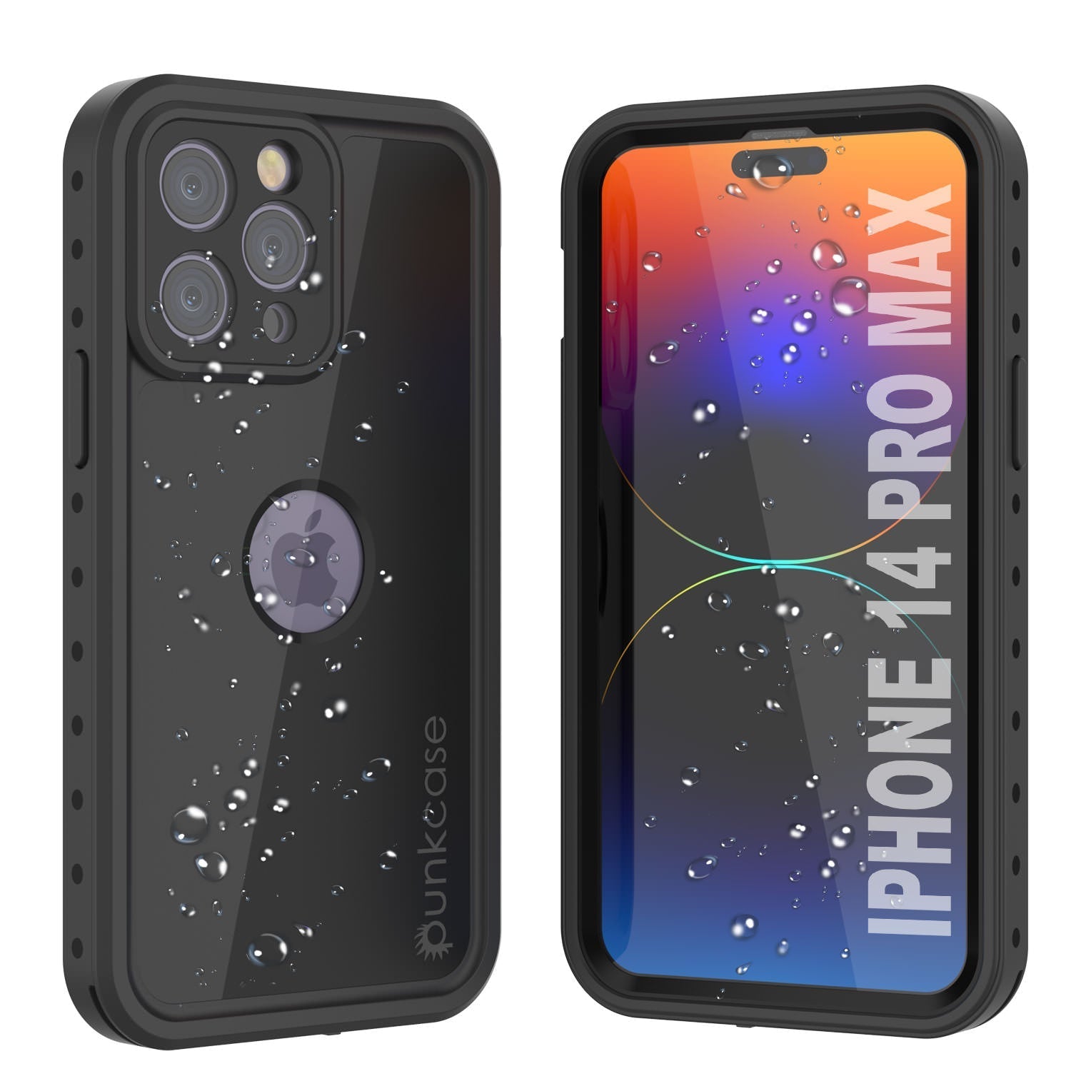 iPhone 14 Pro Max Waterproof IP68 Case, Punkcase [Light blue] [StudStar Series] [Slim Fit] [Dirtproof]