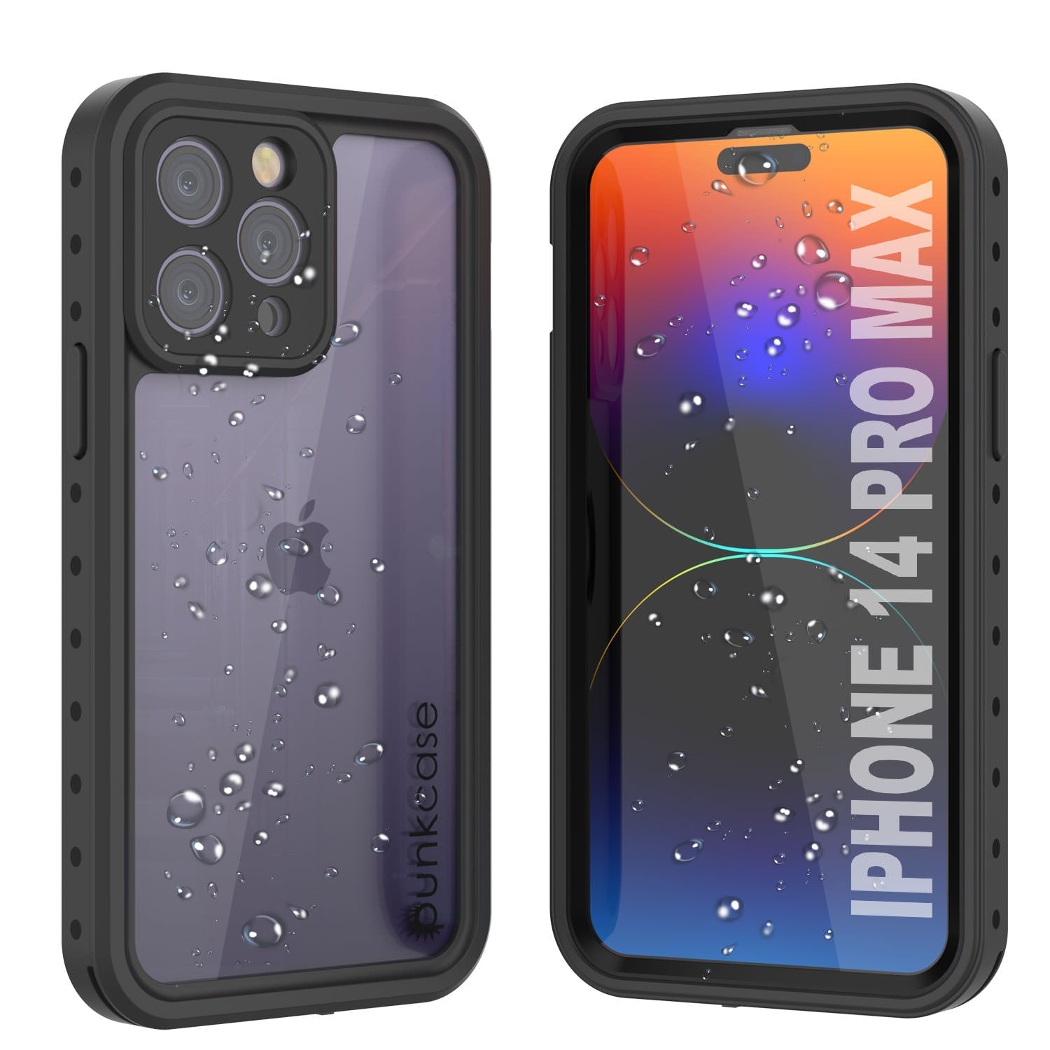iPhone 14 Pro Max Waterproof IP68 Case, Punkcase [Purple] [StudStar Series] [Slim Fit] [Dirtproof]
