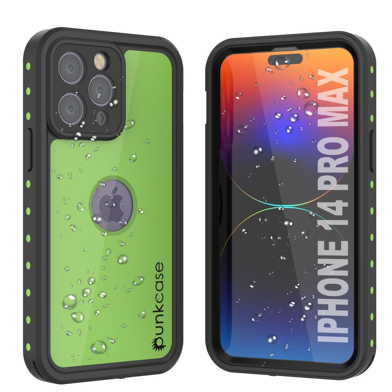 iPhone 14 Pro Max Waterproof IP68 Case, Punkcase [Clear] [StudStar Series] [Slim Fit] [Dirtproof]
