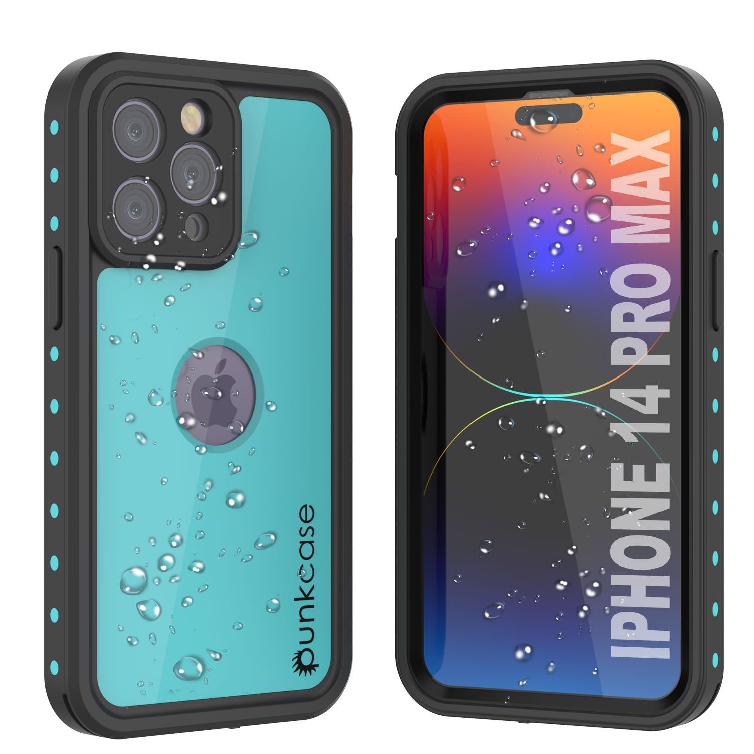 iPhone 14 Pro Max Waterproof IP68 Case, Punkcase [Clear] [StudStar Series] [Slim Fit] [Dirtproof]