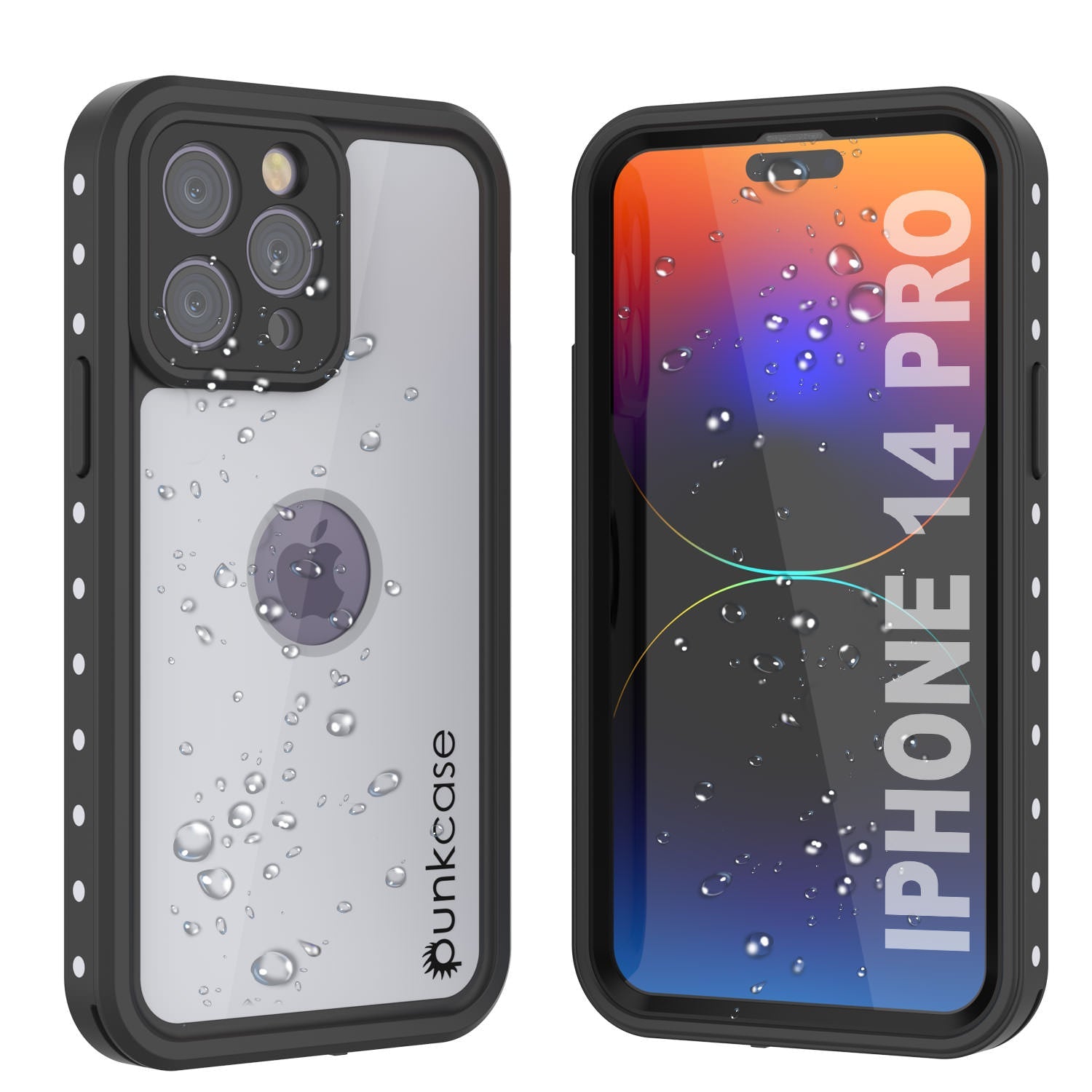 iPhone 14 Pro Waterproof IP68 Case, Punkcase [Red] [StudStar Series] [Slim Fit]