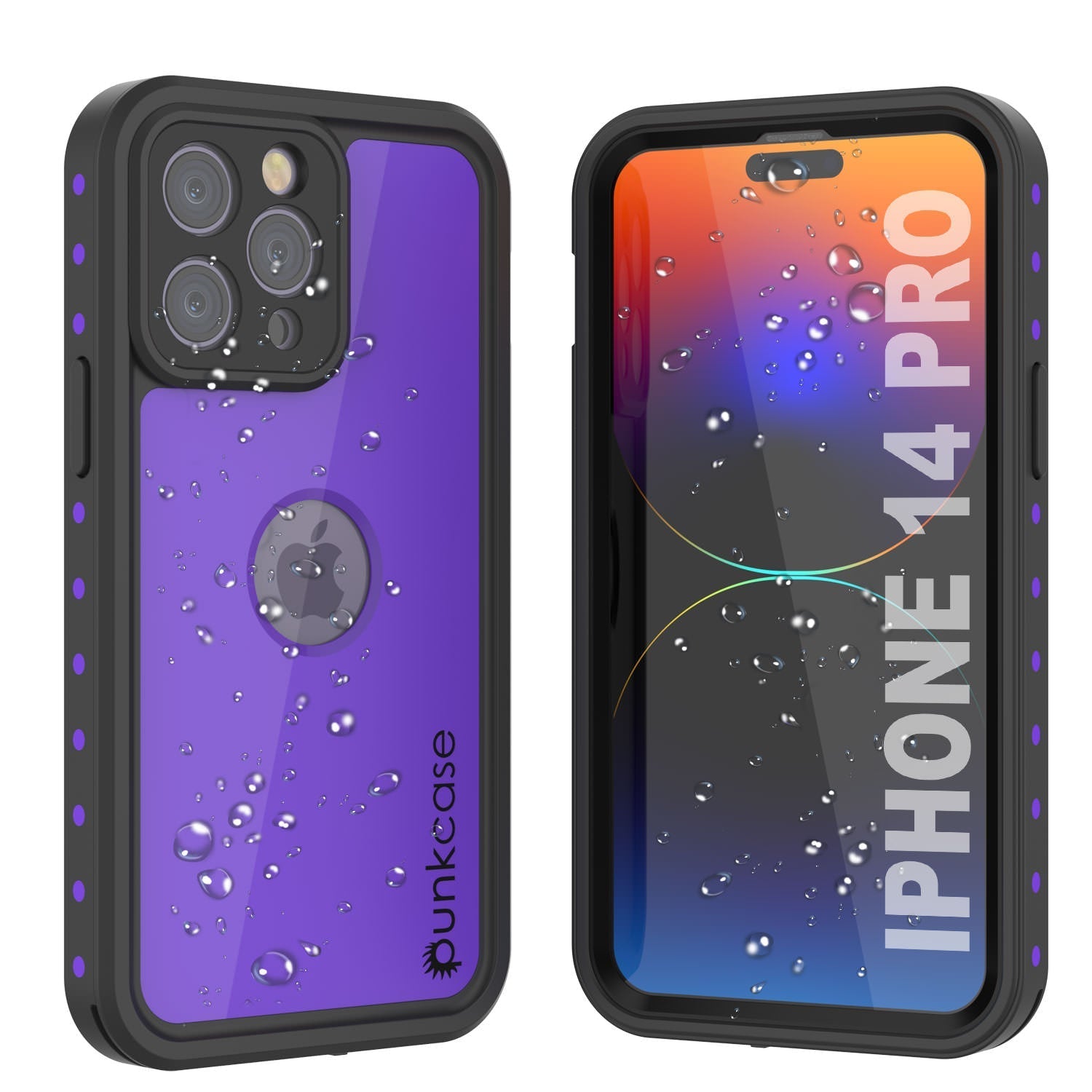 iPhone 14 Pro Waterproof IP68 Case, Punkcase [White] [StudStar Series] [Slim Fit] [Dirtproof]
