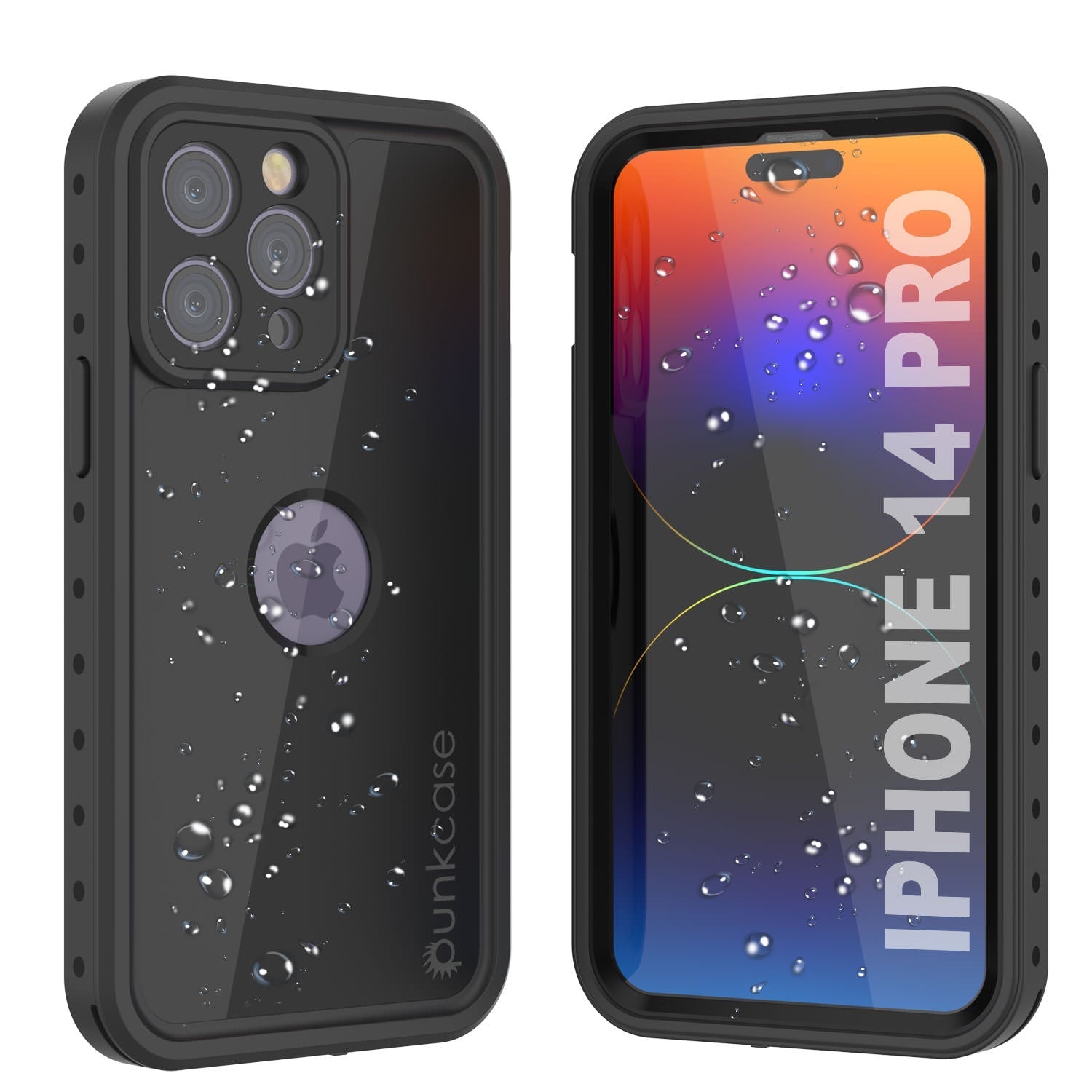 iPhone 14 Pro Waterproof IP68 Case, Punkcase [Clear] [StudStar Series] [Slim Fit] [Dirtproof]