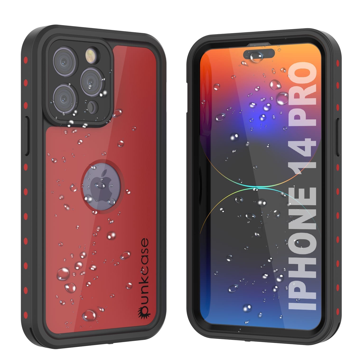 iPhone 14 Pro Waterproof IP68 Case, Punkcase [White] [StudStar Series] [Slim Fit] [Dirtproof]