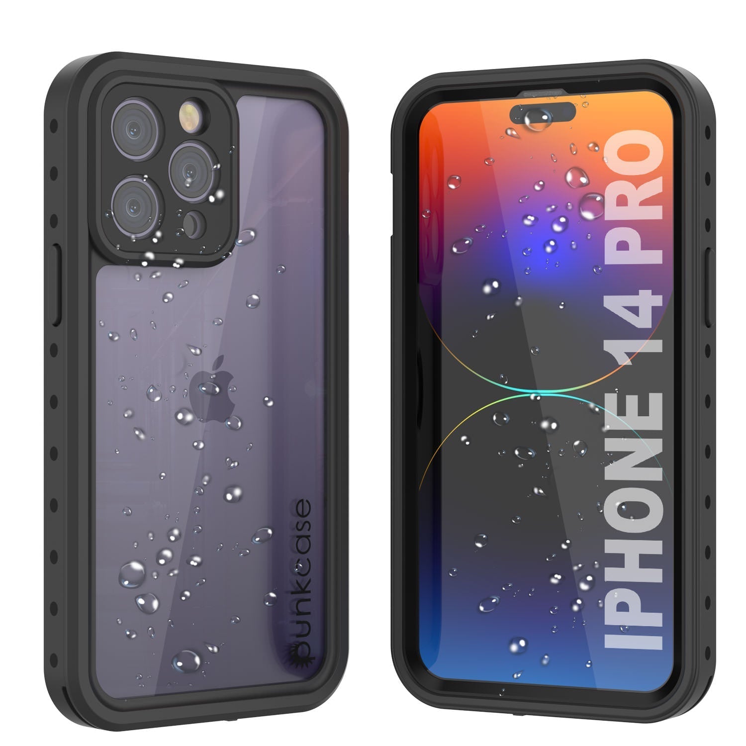 iPhone 14 Pro Waterproof IP68 Case, Punkcase [White] [StudStar Series] [Slim Fit] [Dirtproof]