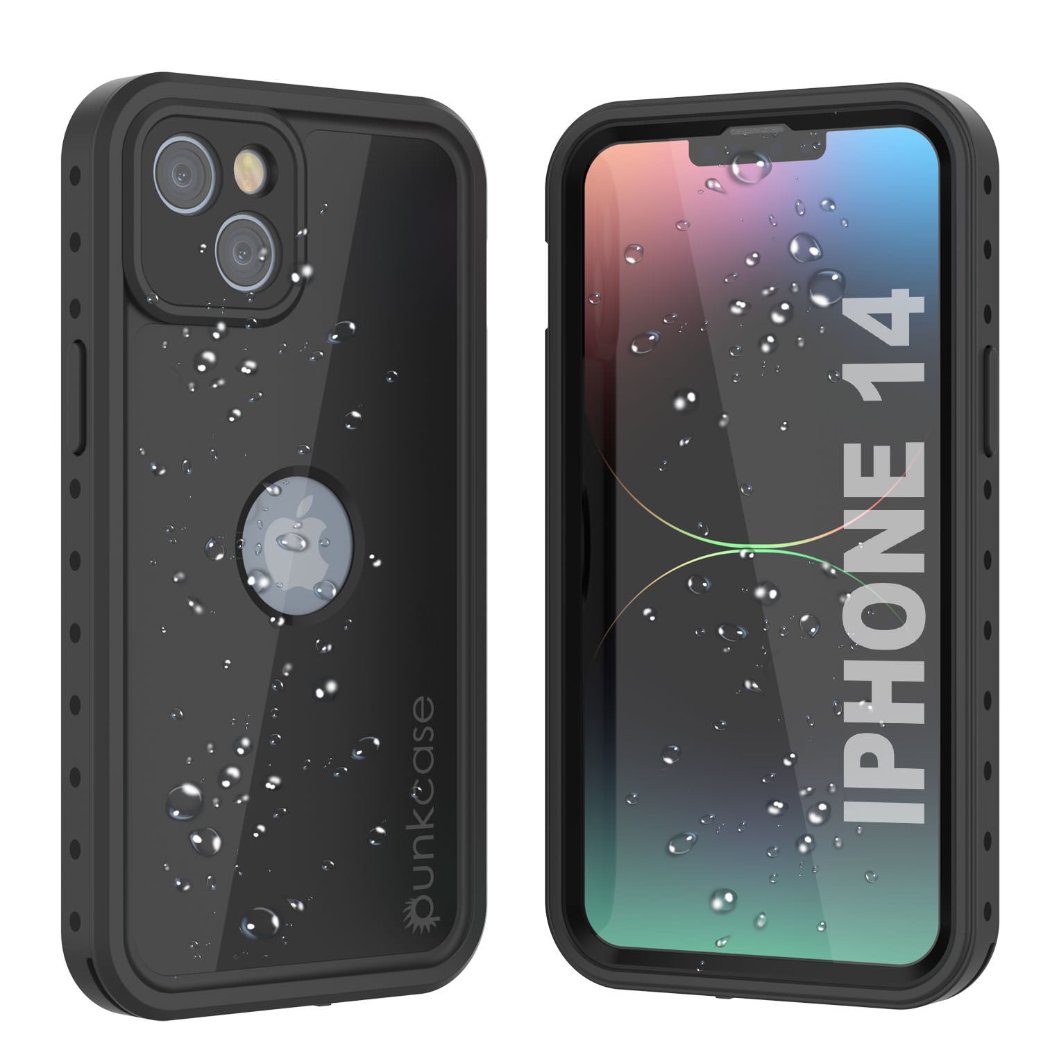iPhone 14 Waterproof IP68 Case, Punkcase [Light blue] [StudStar Series] [Slim Fit] [Dirtproof]