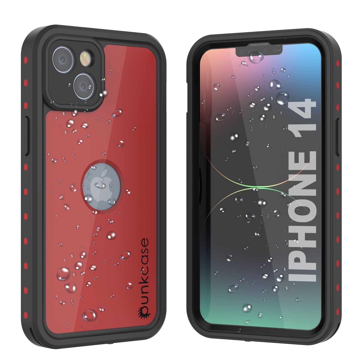 iPhone 14 Waterproof IP68 Case, Punkcase [Clear] [StudStar Series] [Slim Fit] [Dirtproof]