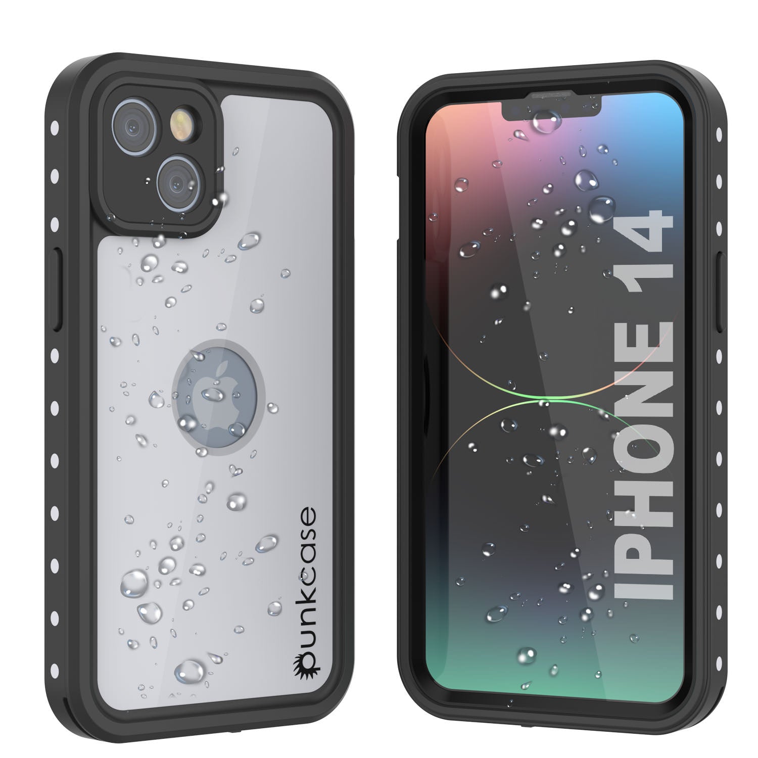 iPhone 14 Waterproof IP68 Case, Punkcase [Light blue] [StudStar Series] [Slim Fit] [Dirtproof]