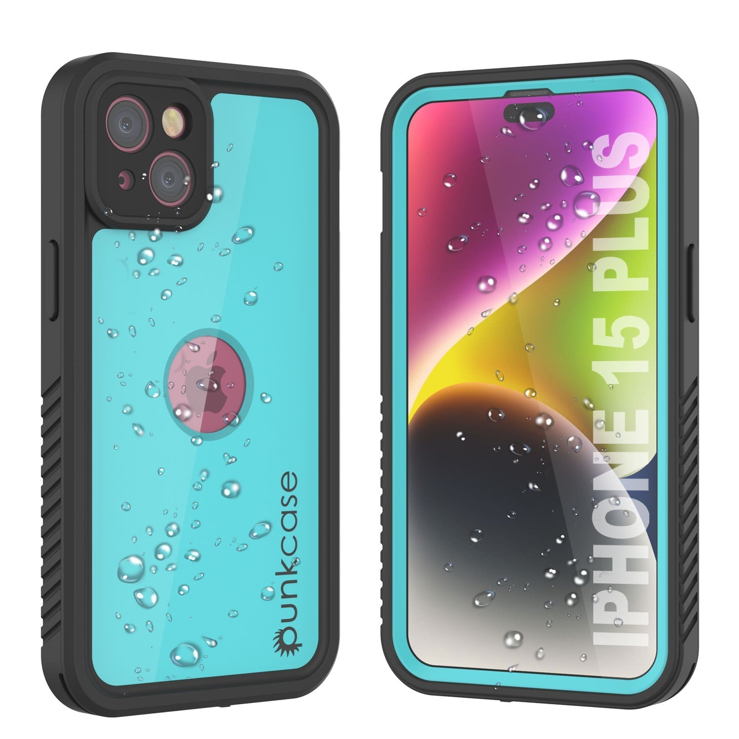 iPhone 16 Plus Waterproof IP68 Case, Punkcase [Teal] [StudStar Series] [Slim Fit]