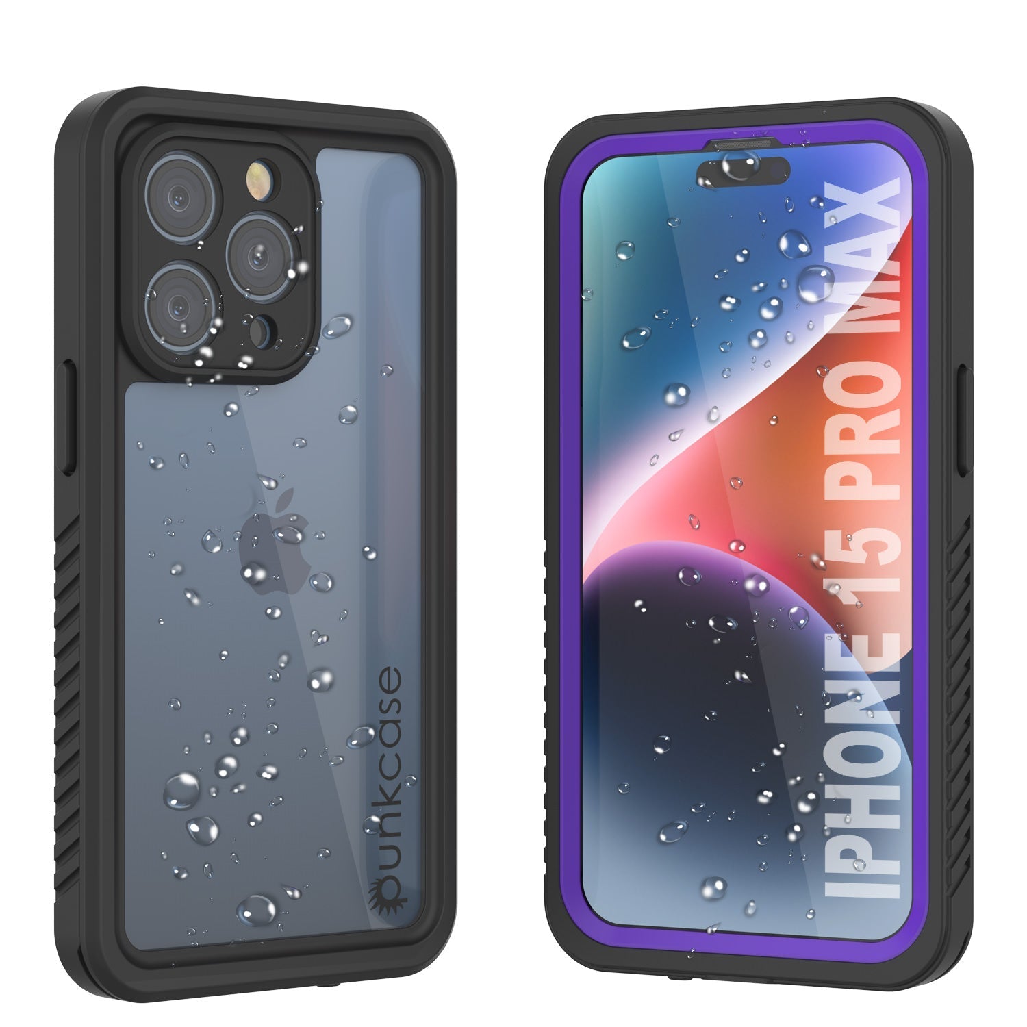 iPhone 15 Pro Max Waterproof Case, Punkcase [Extreme Series] Armor Cover W/ Built In Screen Protector [White]