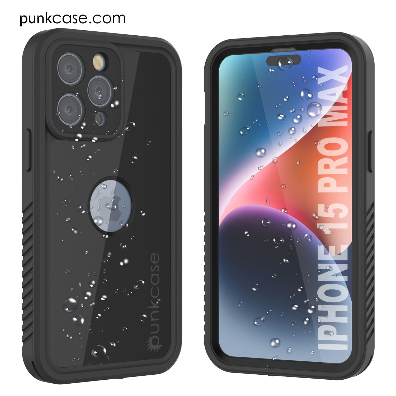 iPhone 15 Pro Max Waterproof IP68 Case, Punkcase [Light blue] [StudStar Series] [Slim Fit] [Dirtproof]
