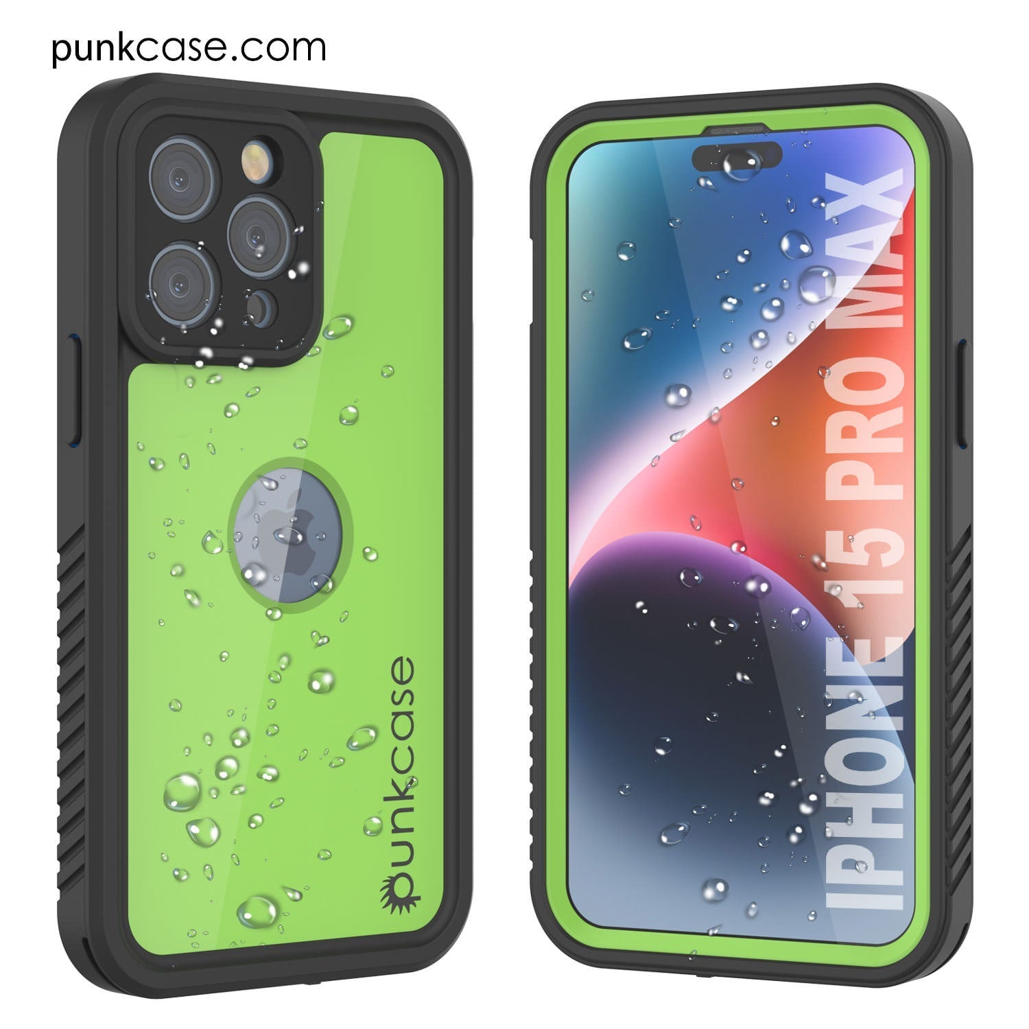 iPhone 15 Pro Max Waterproof IP68 Case, Punkcase [Clear] [StudStar Series] [Slim Fit] [Dirtproof]