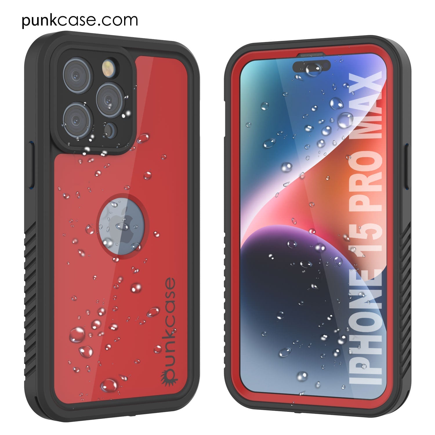 iPhone 15 Pro Max Waterproof IP68 Case, Punkcase [Teal] [StudStar Series] [Slim Fit]