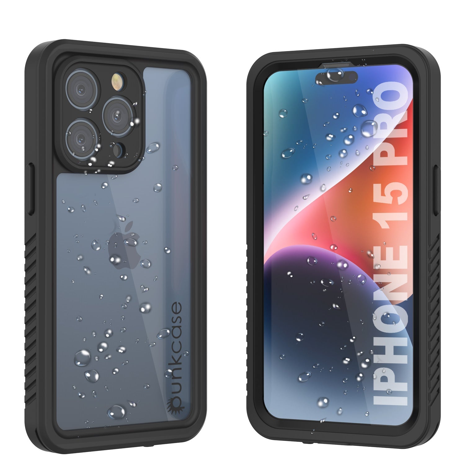 iPhone 15 Pro Waterproof Case, Punkcase [Extreme Series] Armor Cover W/ Built In Screen Protector [Red]
