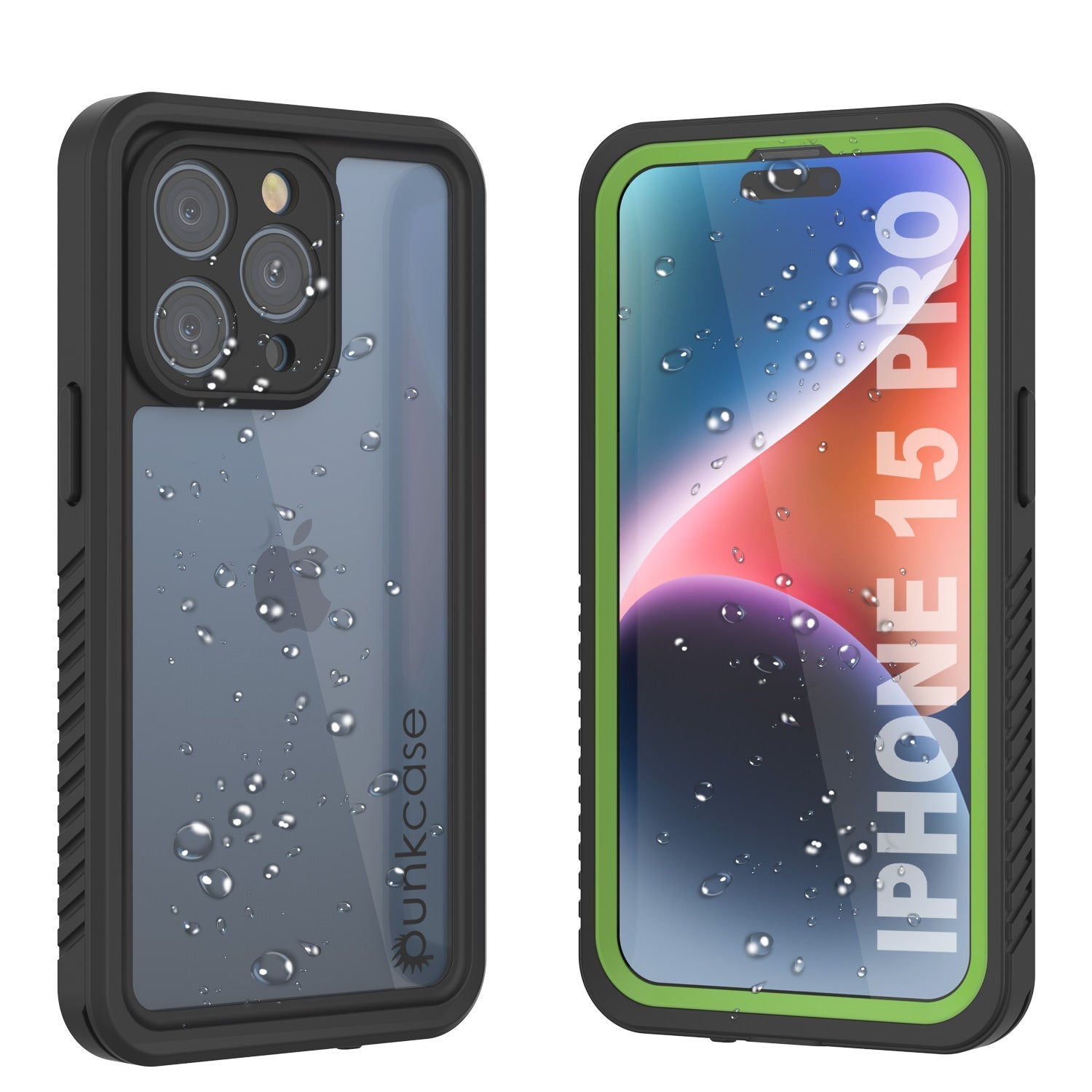 iPhone 15 Pro Waterproof Case, Punkcase [Extreme Series] Armor Cover W/ Built In Screen Protector [Navy Blue]