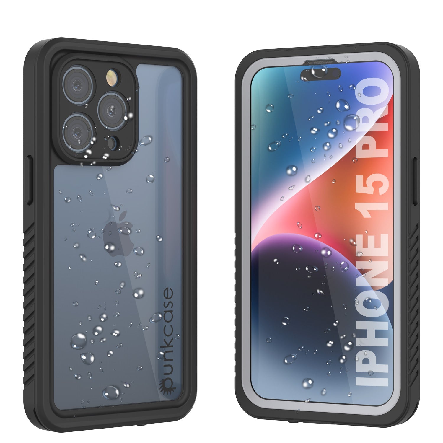 iPhone 15 Pro Waterproof Case, Punkcase [Extreme Series] Armor Cover W/ Built In Screen Protector [Red]