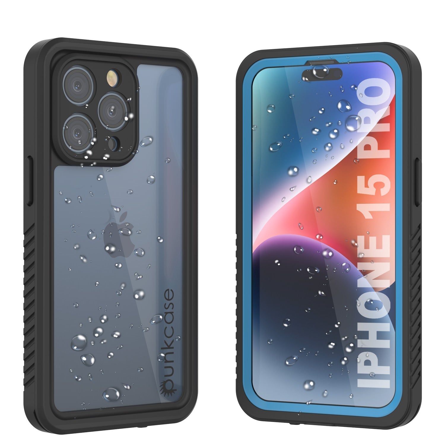 iPhone 15 Pro Waterproof Case, Punkcase [Extreme Series] Armor Cover W/ Built In Screen Protector [White]