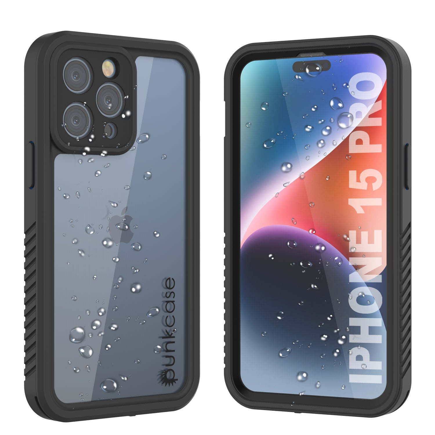 iPhone 15 Pro Waterproof IP68 Case, Punkcase [Teal] [StudStar Series] [Slim Fit]