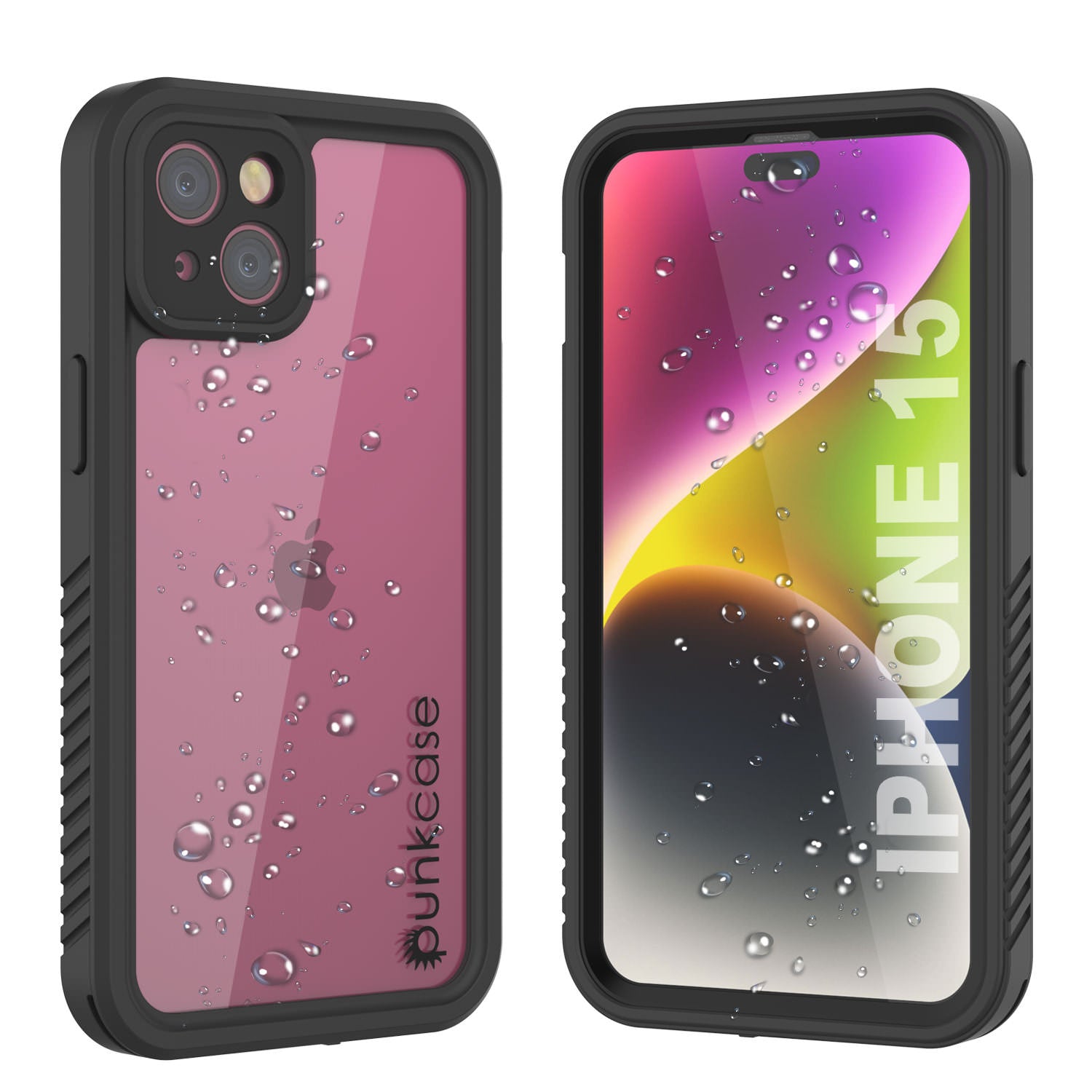 iPhone 15 Waterproof IP68 Case, Punkcase [Light blue] [StudStar Series] [Slim Fit] [Dirtproof]