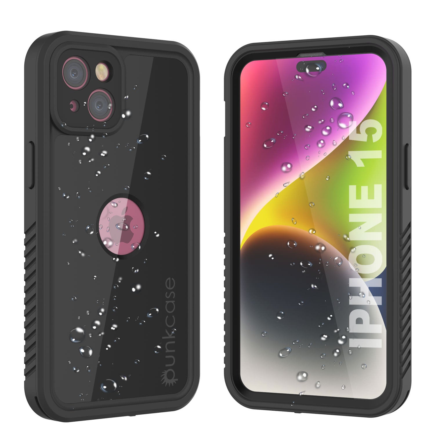 iPhone 15 Waterproof IP68 Case, Punkcase [Clear] [StudStar Series] [Slim Fit] [Dirtproof]