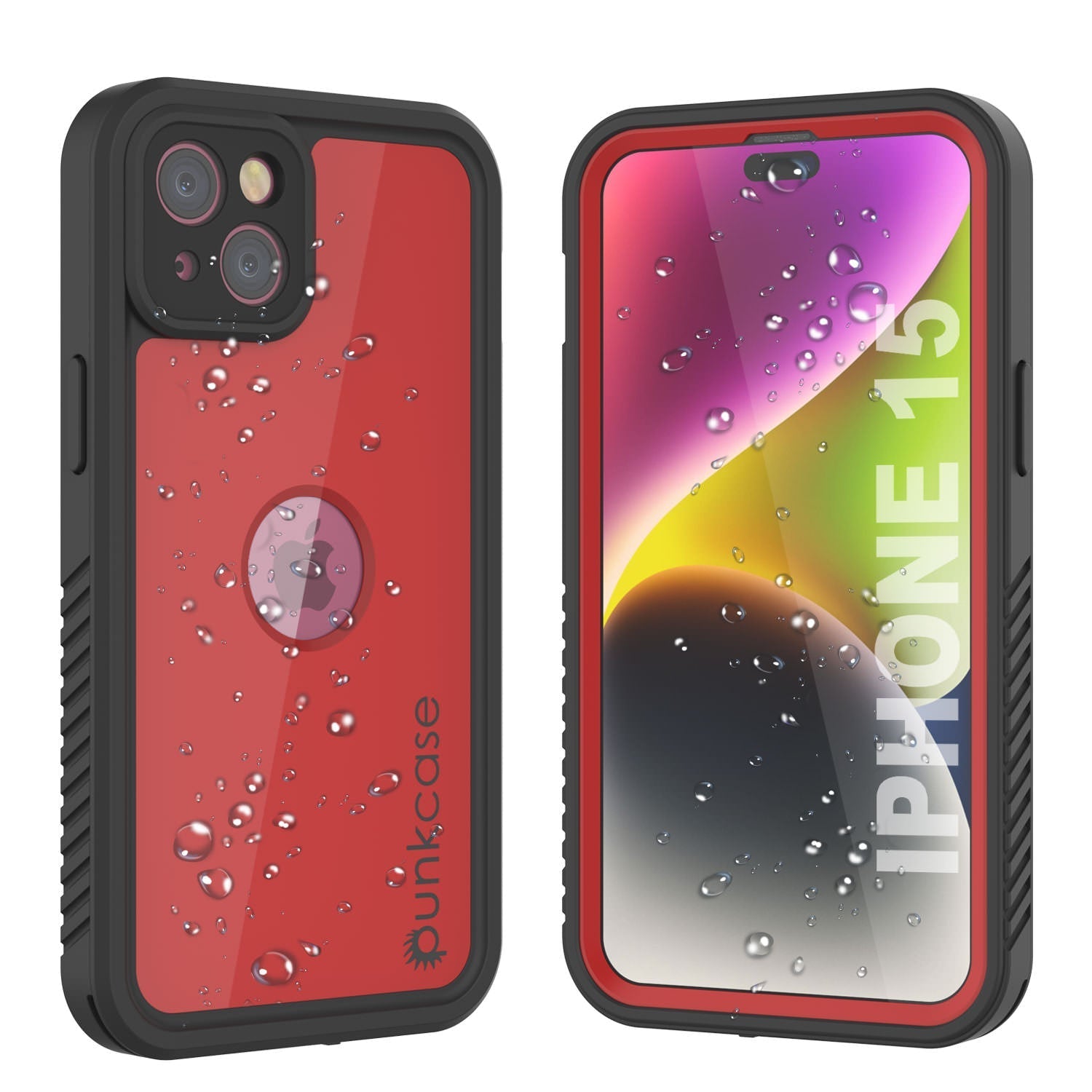 iPhone 15 Waterproof IP68 Case, Punkcase [Light blue] [StudStar Series] [Slim Fit] [Dirtproof]