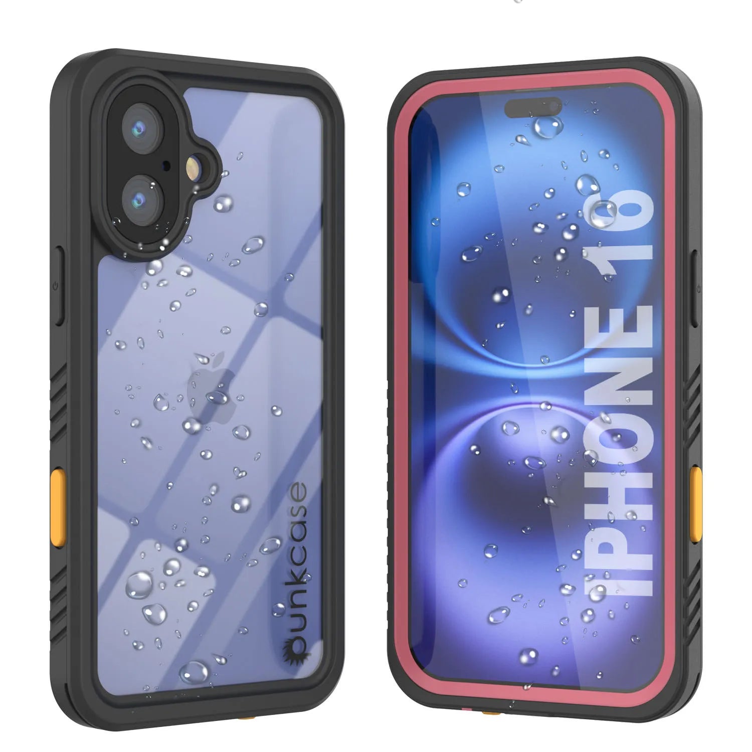 iPhone 16 Waterproof Case, Punkcase [Extreme Series] Armor Cover W/ Built In Screen Protector [Black]