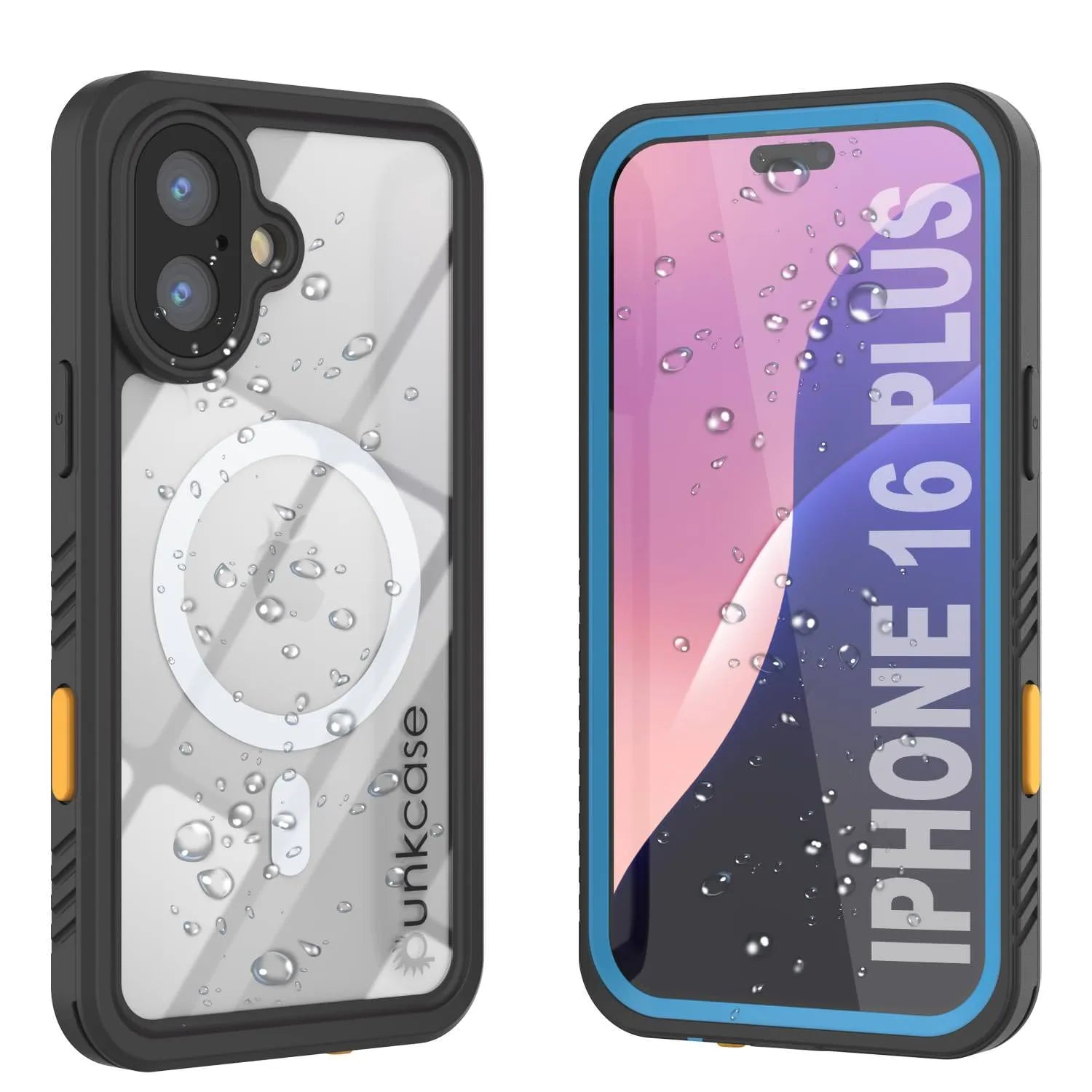 iPhone 16 Plus Waterproof Case, Punkcase [Extreme Mag Series] Armor Cover W/ Built In Screen Protector [Black]
