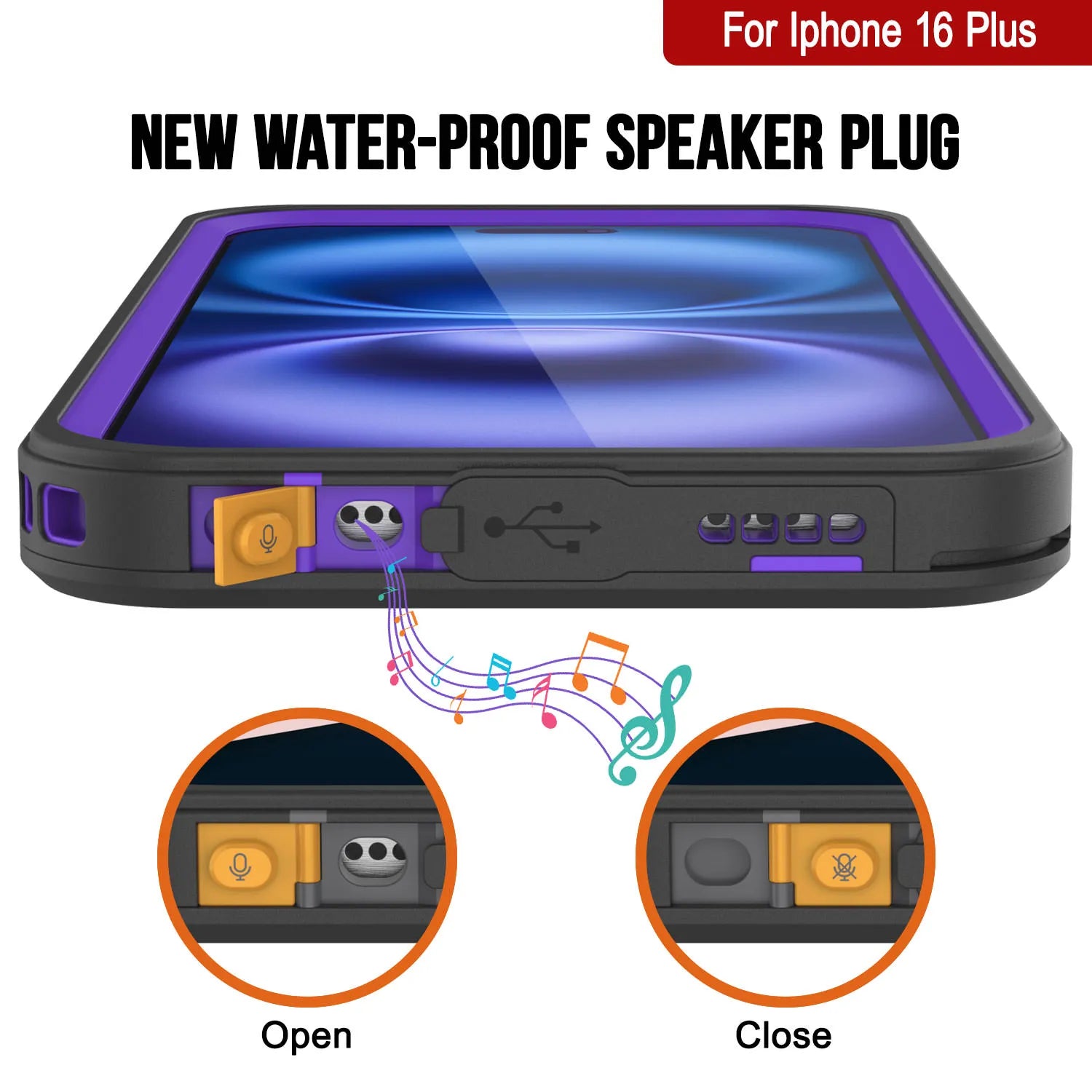 iPhone 16 Plus Waterproof Case, Punkcase [Extreme Series] Armor Cover W/ Built In Screen Protector [Purple]