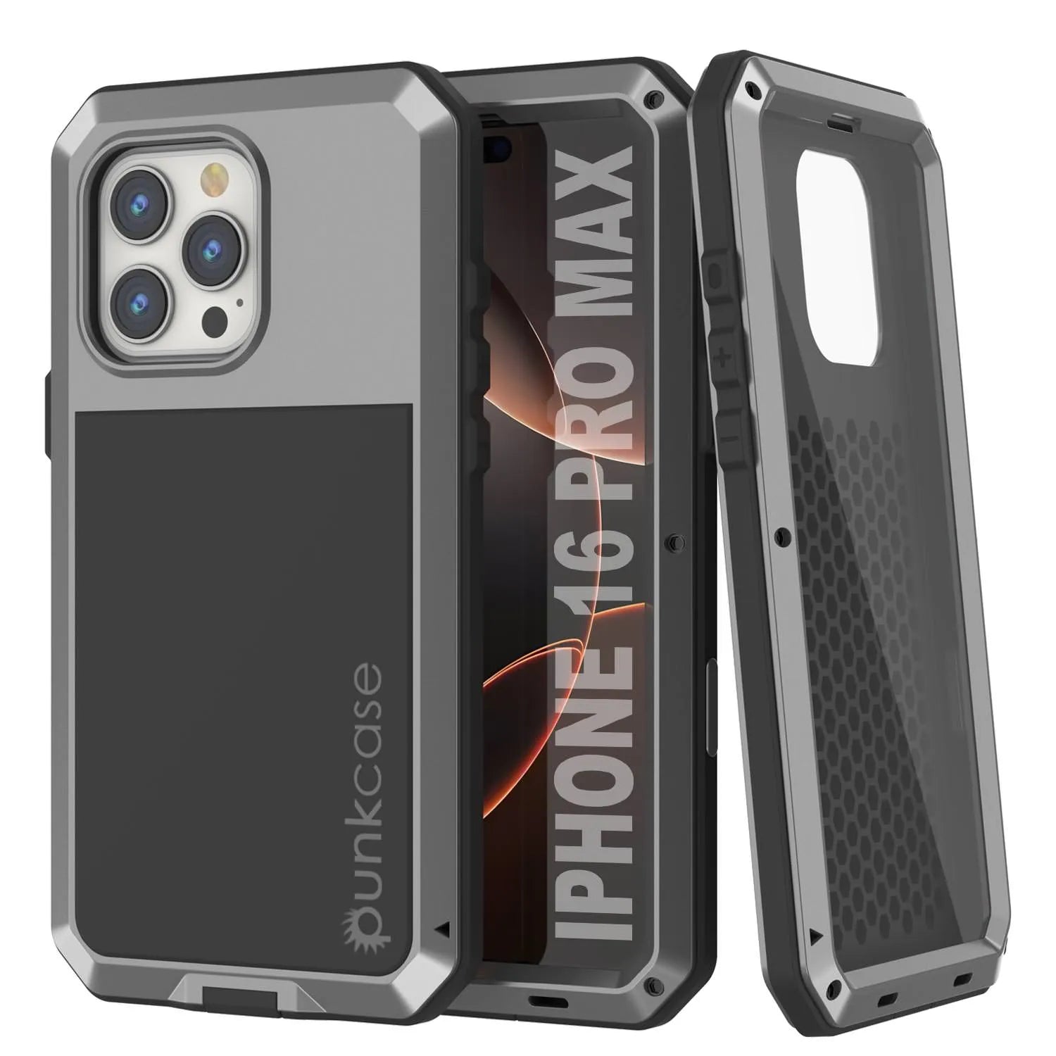 iPhone 16 Pro Max Metal Case, Heavy Duty Military Grade Armor Cover [shock proof] Full Body Hard [Gold]