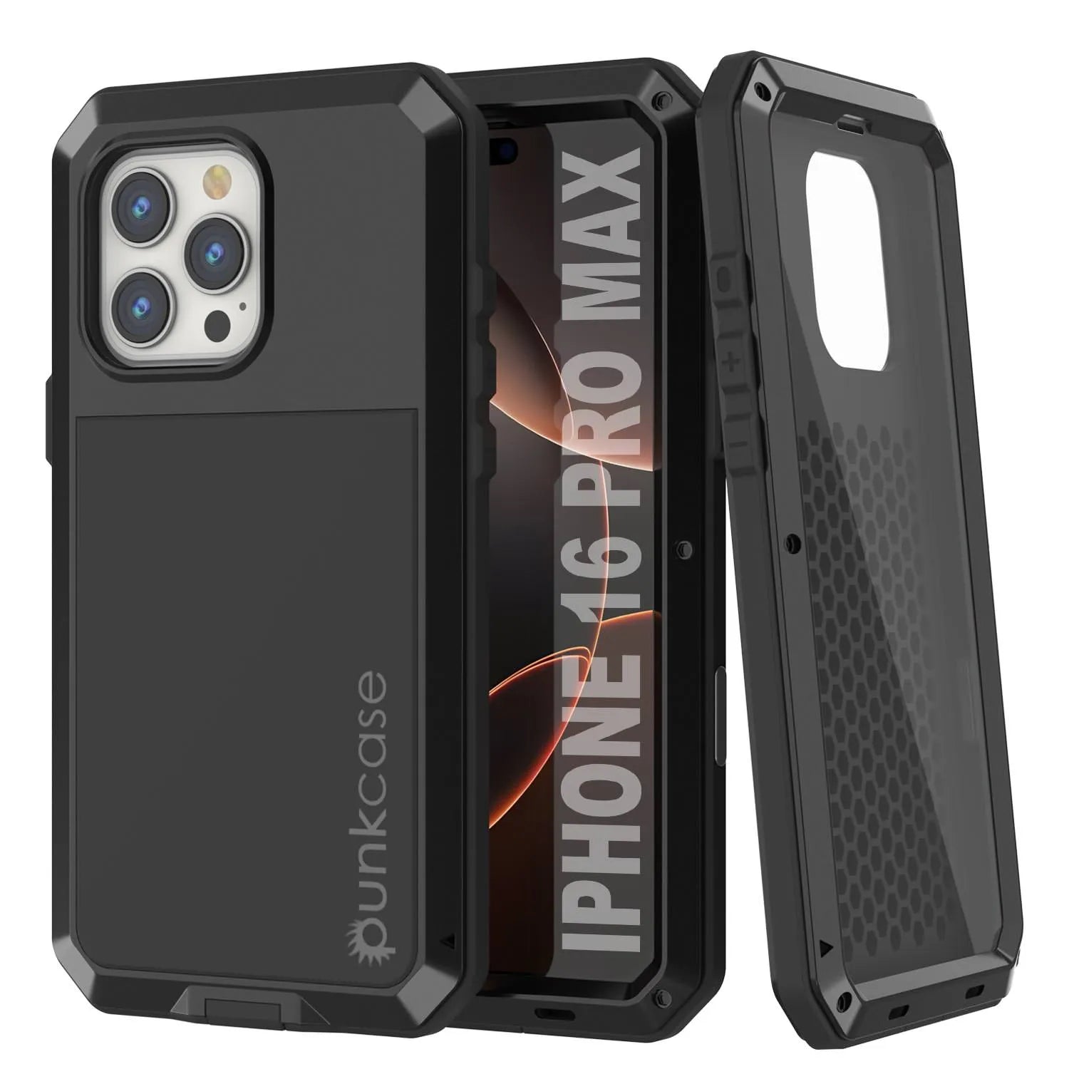 iPhone 16 Pro Max Metal Case, Heavy Duty Military Grade Armor Cover [shock proof] Full Body Hard [Blue]
