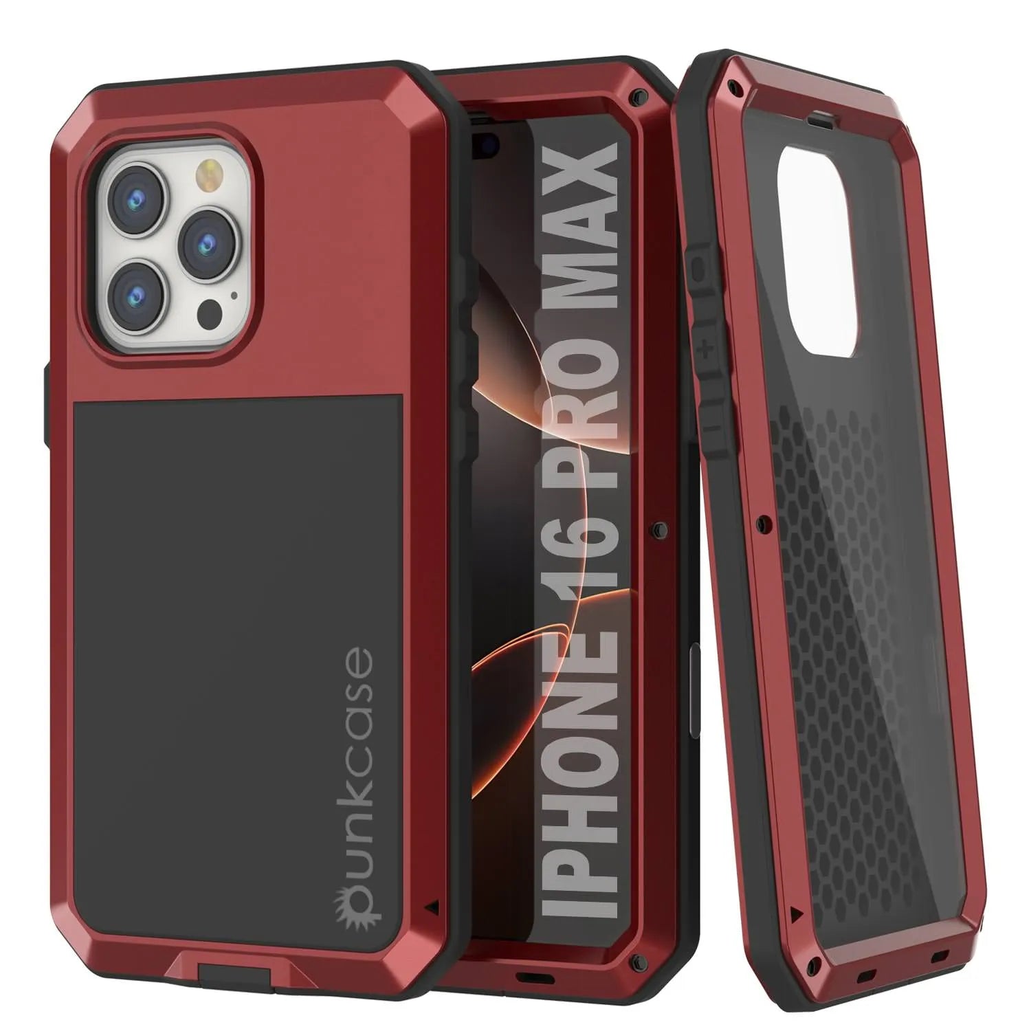 iPhone 16 Pro Max Metal Case, Heavy Duty Military Grade Armor Cover [shock proof] Full Body Hard [Yellow]