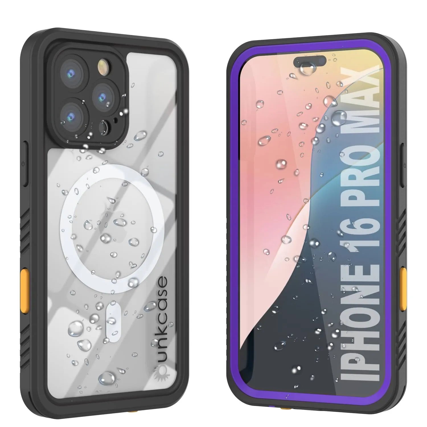 iPhone 16 Pro Max Waterproof Case, Punkcase [Extreme Mag Series] Armor Cover W/ Built In Screen Protector [White]