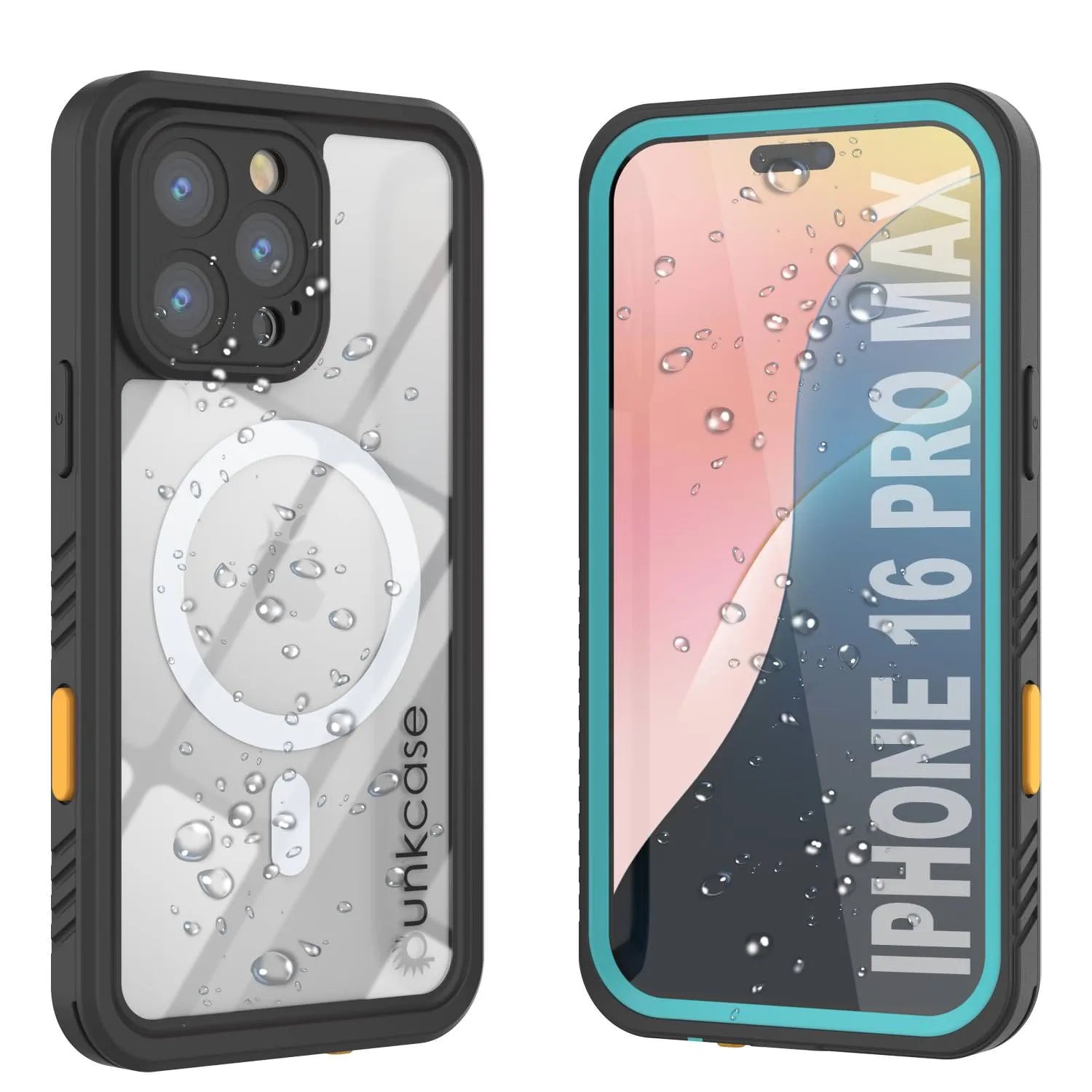 iPhone 16 Pro Max Waterproof Case, Punkcase [Extreme Mag Series] Armor Cover W/ Built In Screen Protector [Blue]