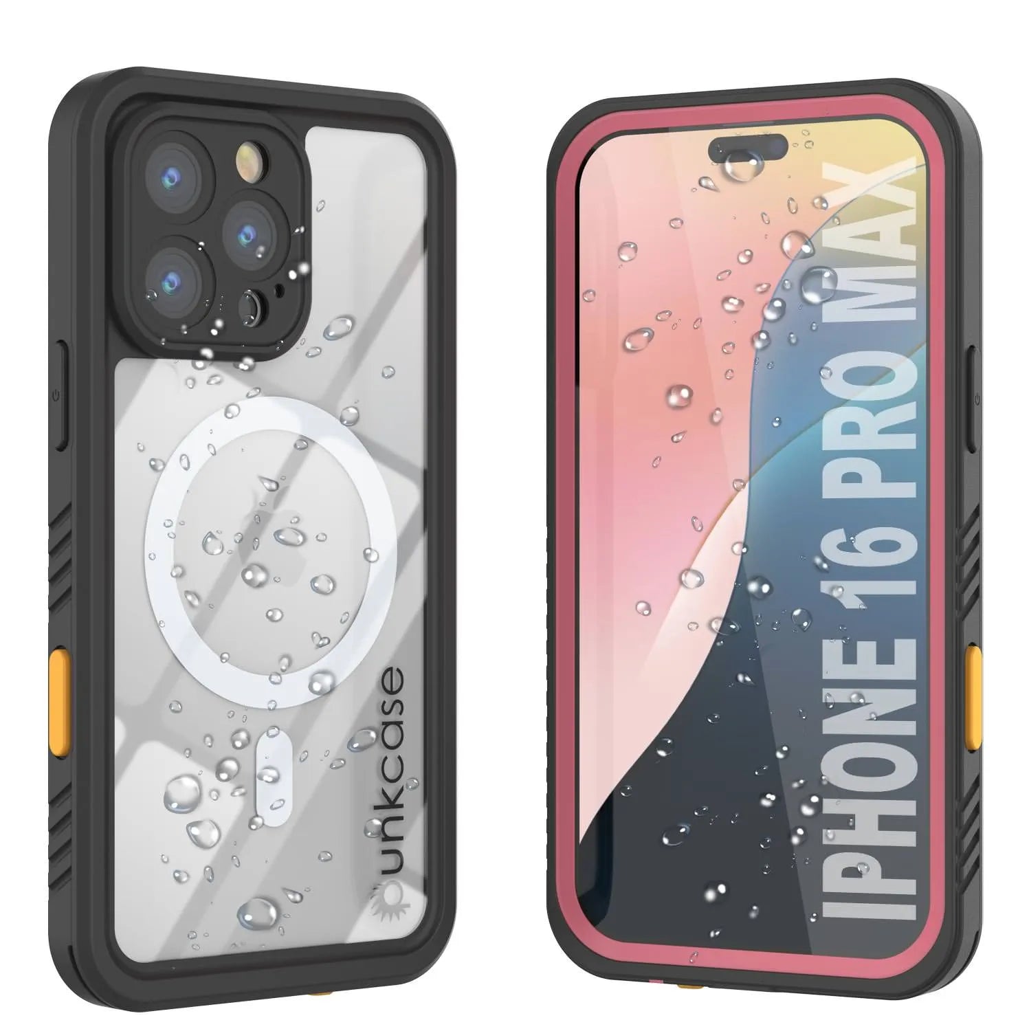 iPhone 16 Pro Max Waterproof Case, Punkcase [Extreme Mag Series] Armor Cover W/ Built In Screen Protector [Black]