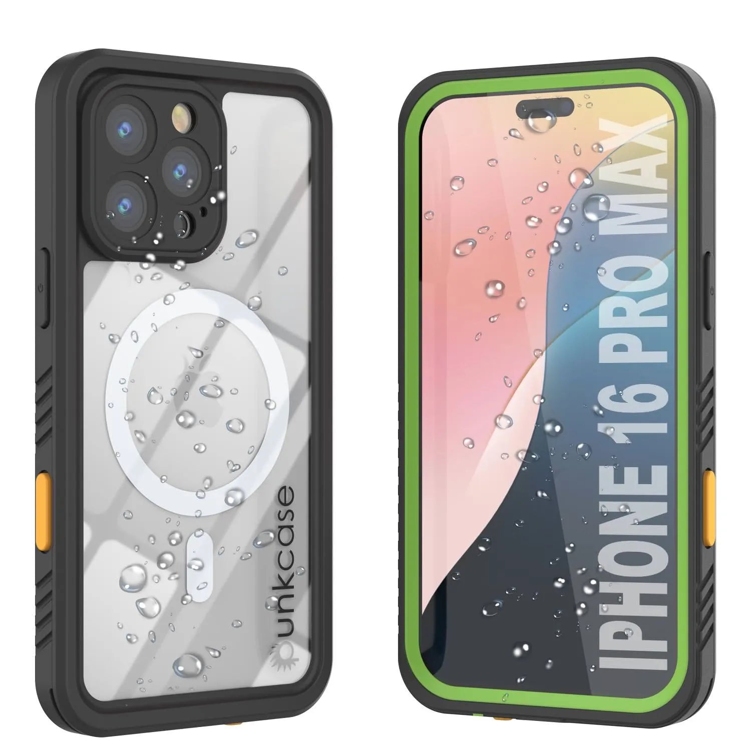 Products iPhone 16 Pro Max Waterproof Case, Punkcase [Extreme Mag Series] Armor Cover W/ Built In Screen Protector [Pink]