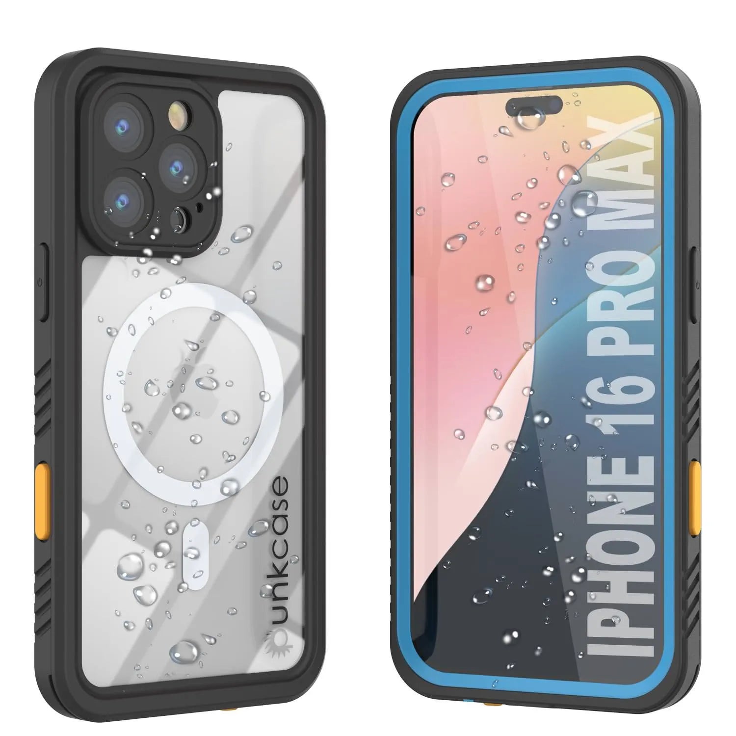 iPhone 16 Pro Max Waterproof Case, Punkcase [Extreme Mag Series] Armor Cover W/ Built In Screen Protector [Grey]