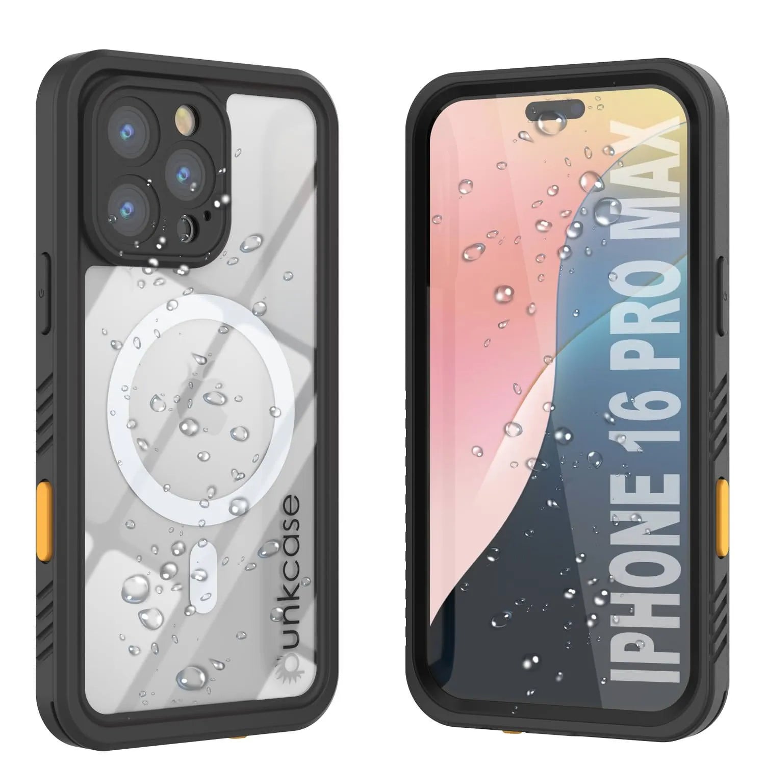 iPhone 16 Pro Max Waterproof Case, Punkcase [Extreme Mag Series] Armor Cover W/ Built In Screen Protector [Grey]