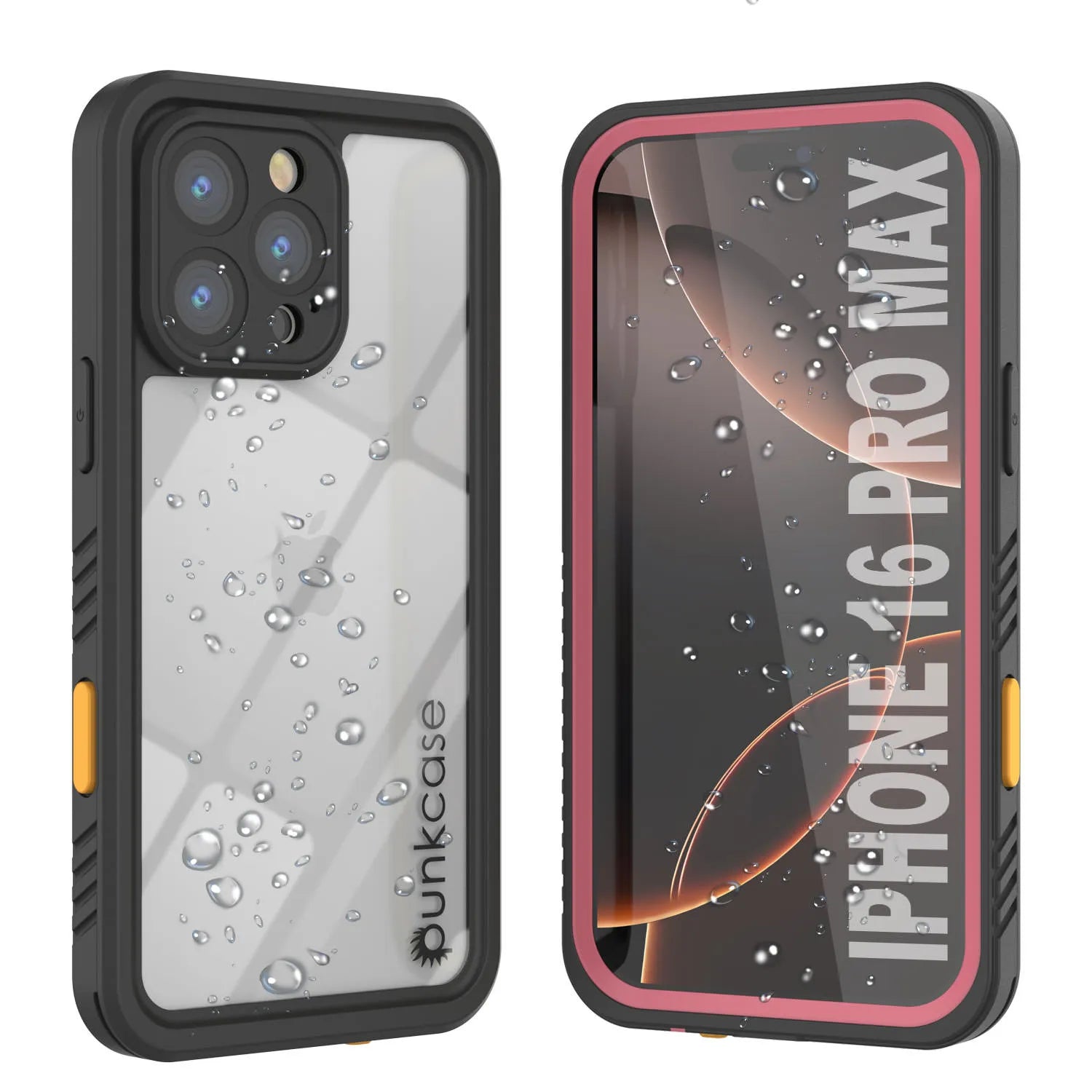 iPhone 16 Pro Max Waterproof Case, Punkcase [Extreme Series] Armor Cover W/ Built In Screen Protector [Black]