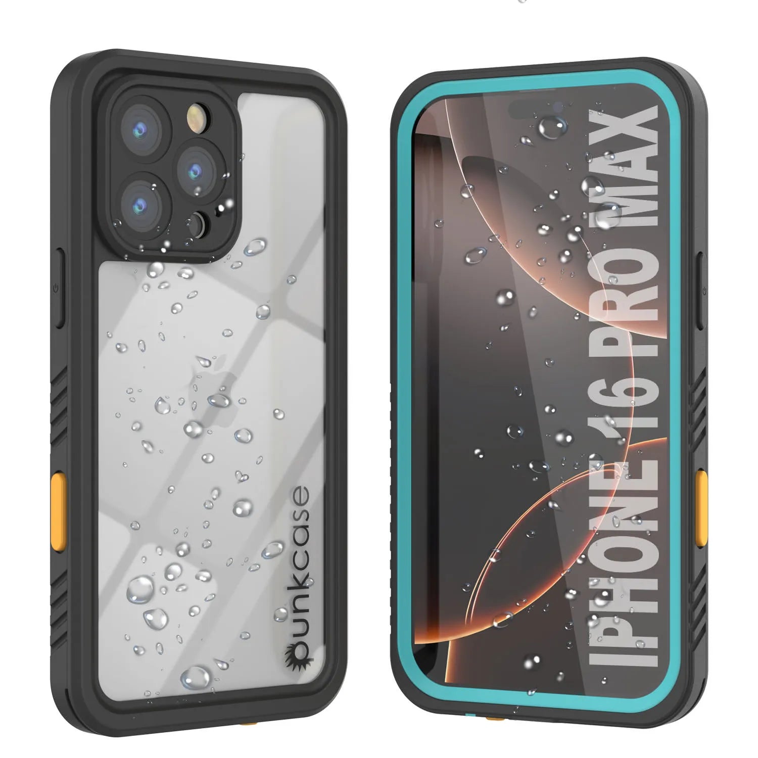 iPhone 16 Pro Max Waterproof Case, Punkcase [Extreme Series] Armor Cover W/ Built In Screen Protector [Black]