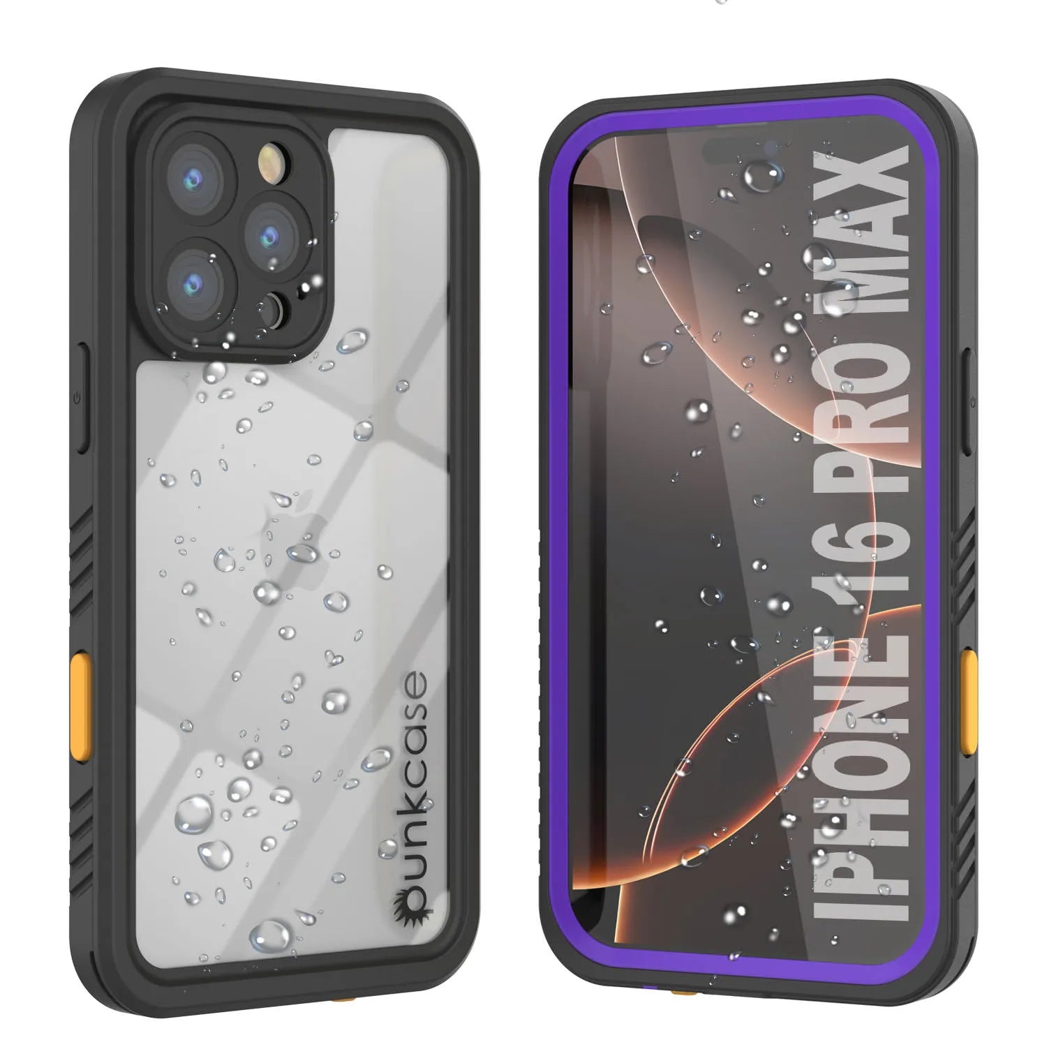 iPhone 16 Pro Max Waterproof Case, Punkcase [Extreme Series] Armor Cover W/ Built In Screen Protector [White]